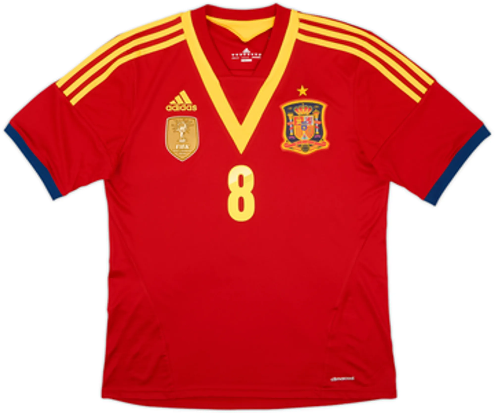2013 Spain Confederation Cup Home Shirt Xavi #8EL