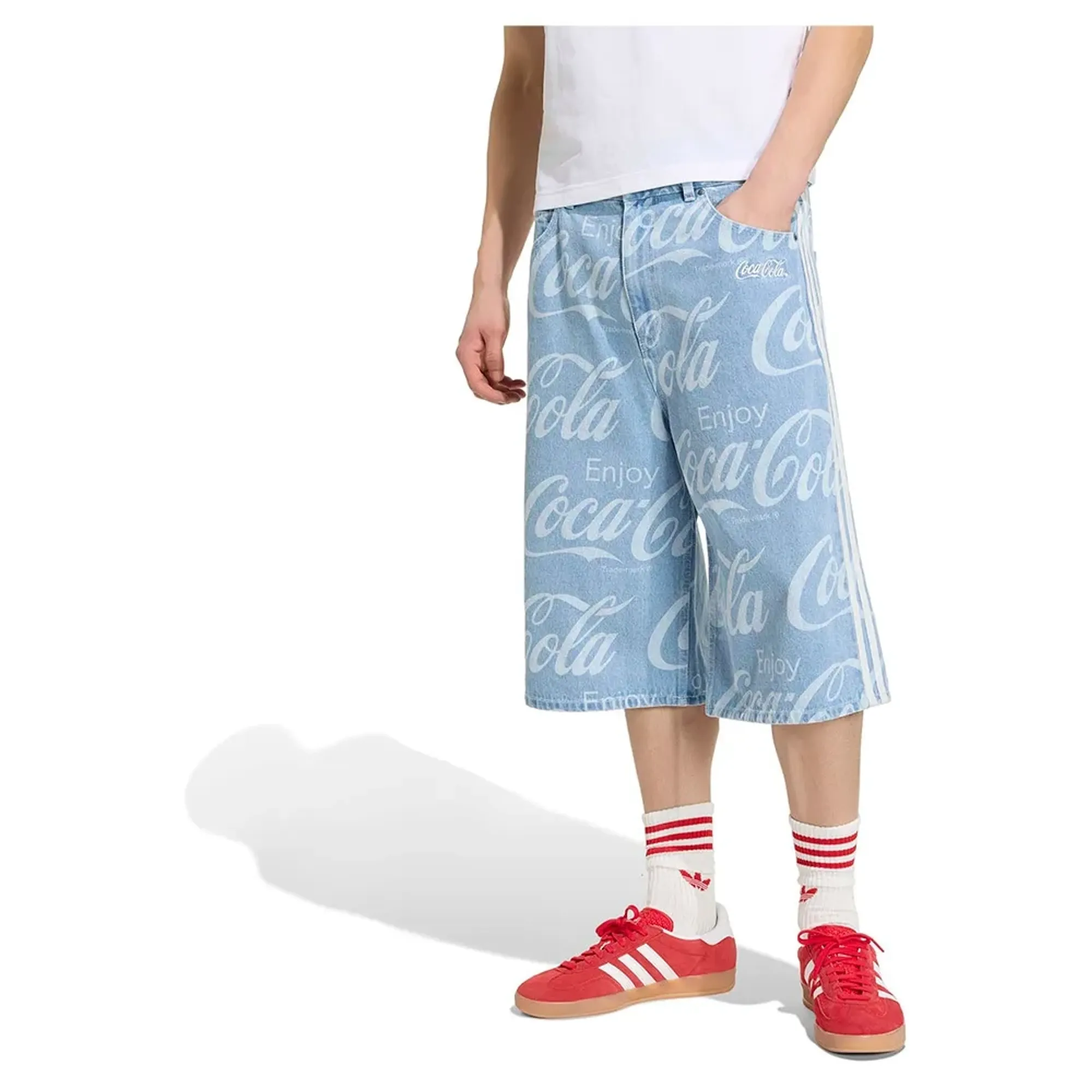 Adidas Originals Coca Cola Classic Sport Denim Shorts