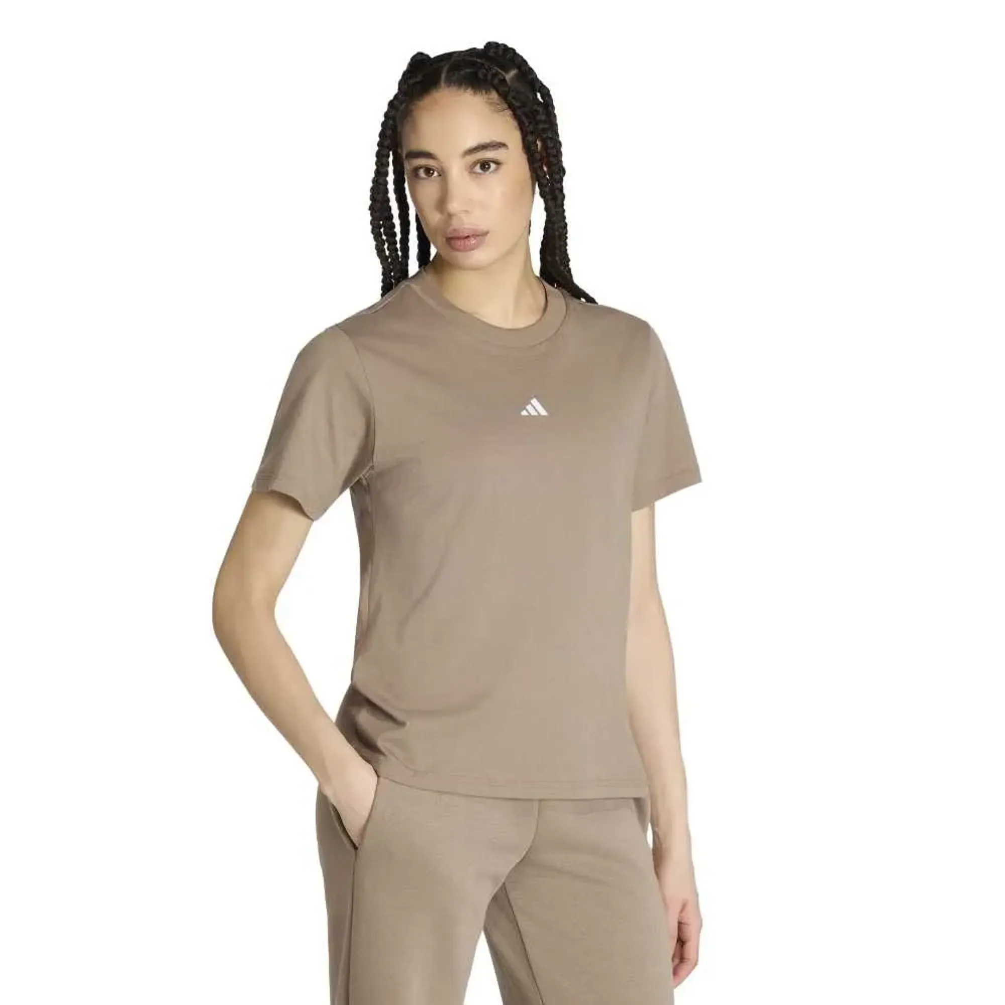 Adidas Essentials 3 Stripes Cotton Short Sleeve T-shirt