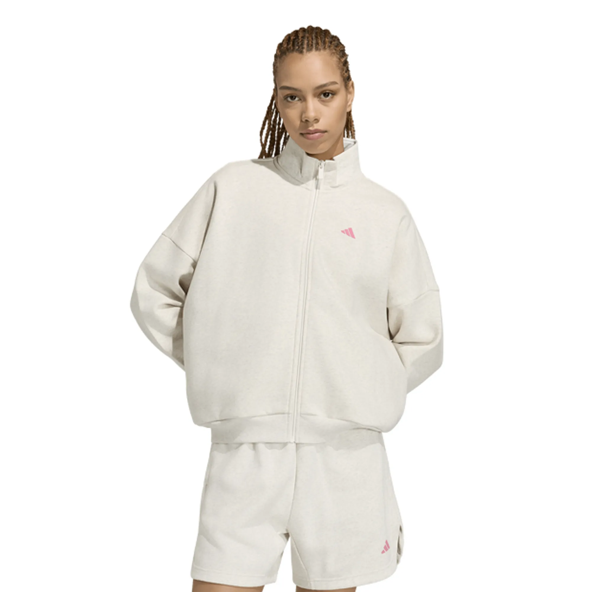 Adidas 3 stripes Women Track Tops - White