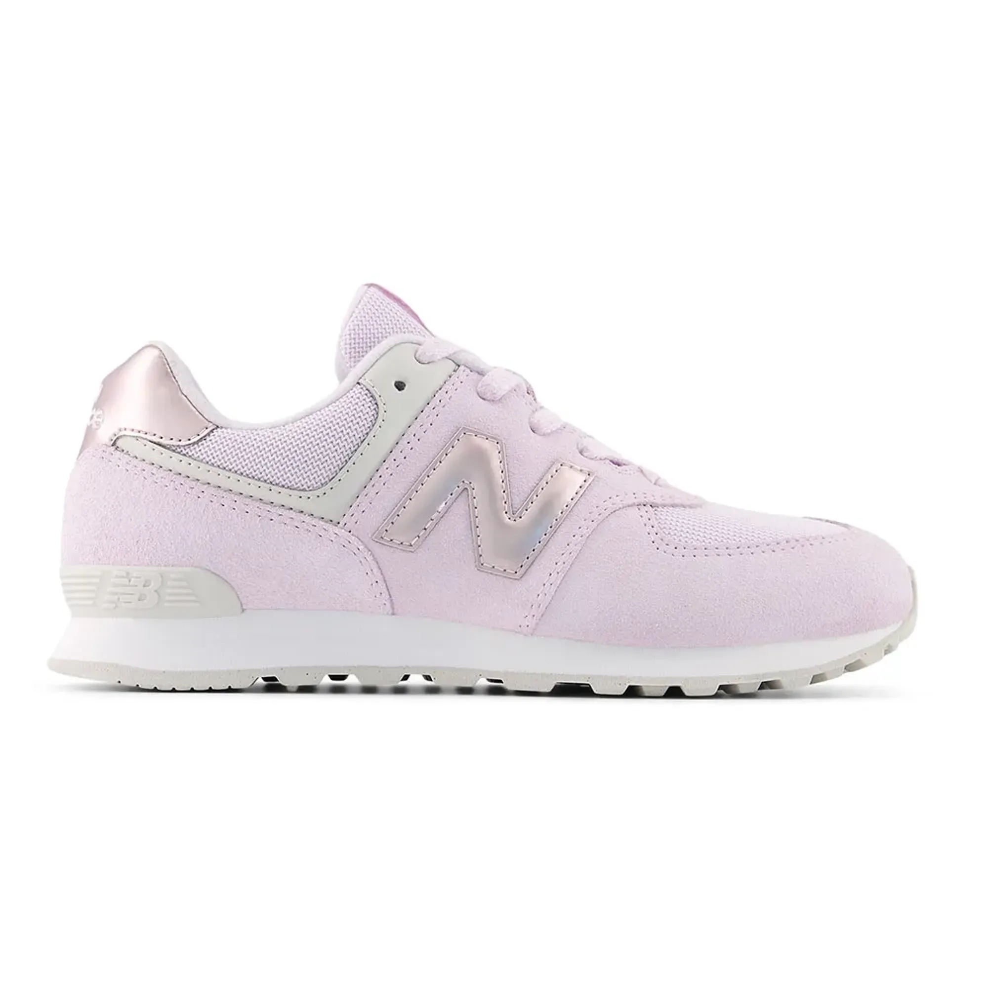 New Balance Kids' 574 Lace in Purple/Pink Leather