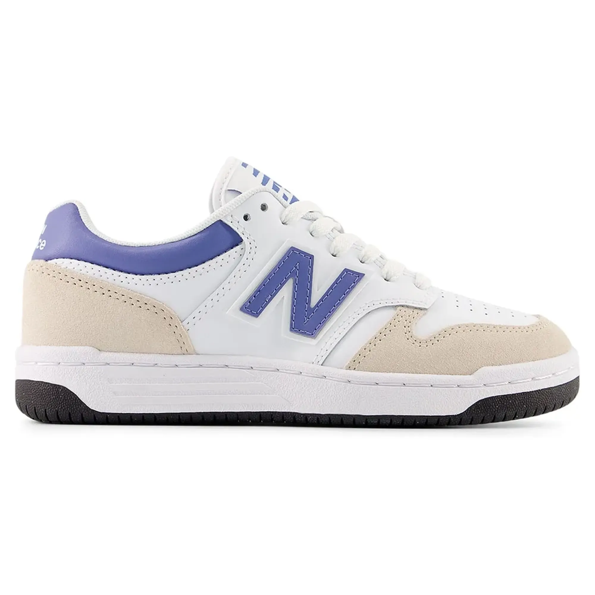 New Balance Kids' B480 Lace in White/Blue Synthetic