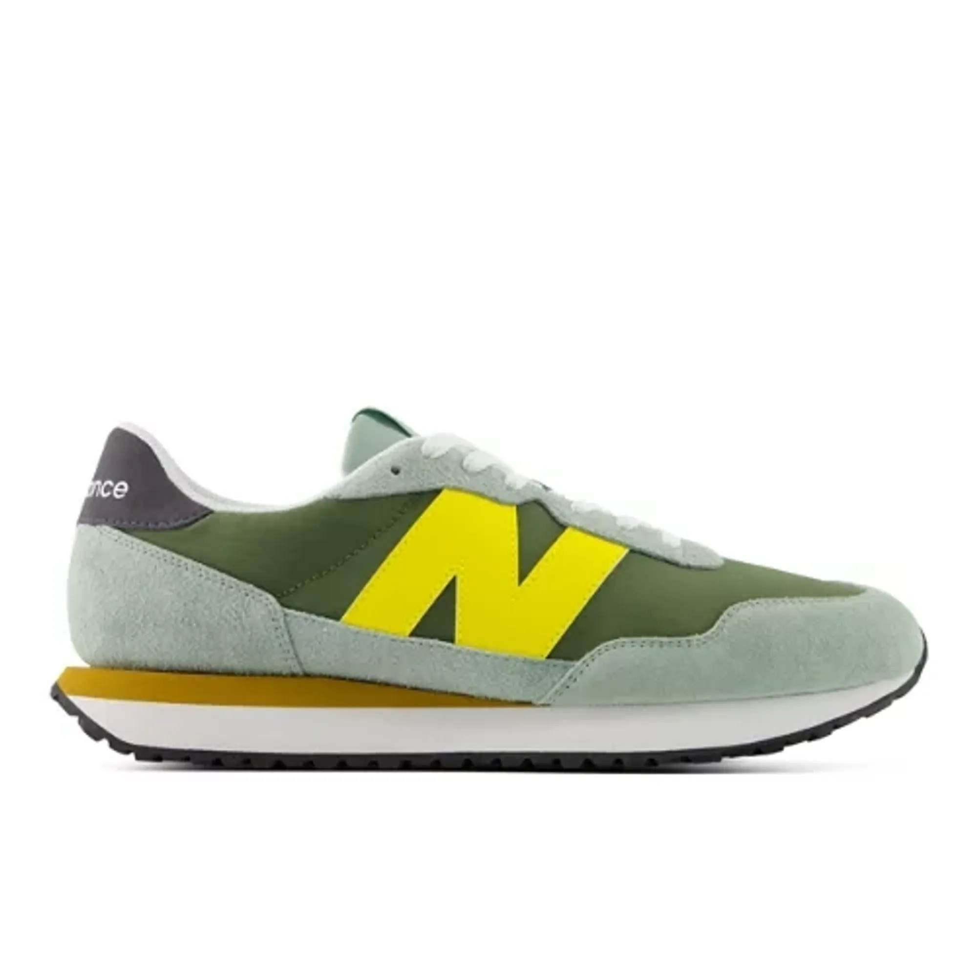 New Balance Men's 237 in Green/Yellow Suede/Mesh