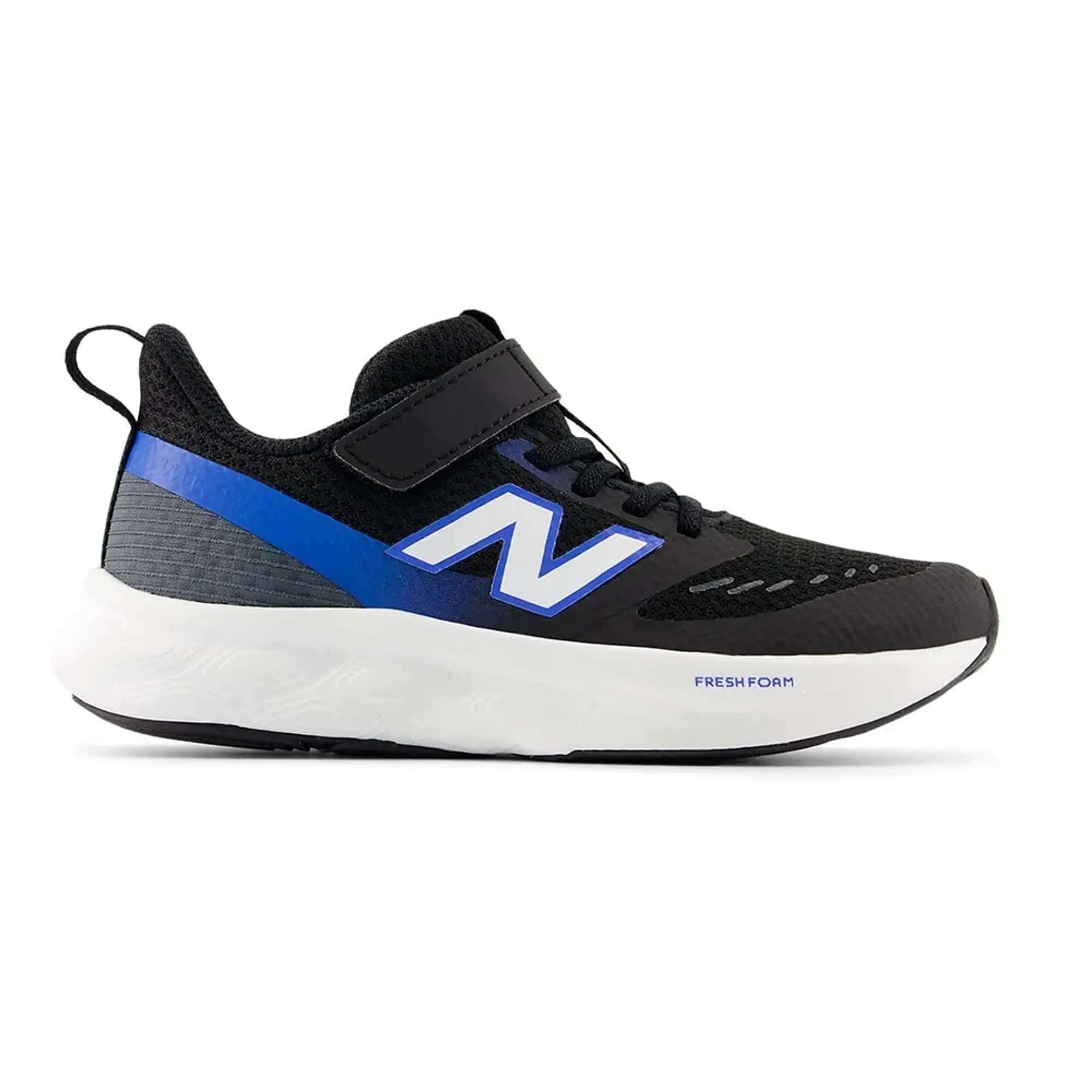 New Balance Kids 625 Hook & Loop in Black/Blue/Grey Mesh