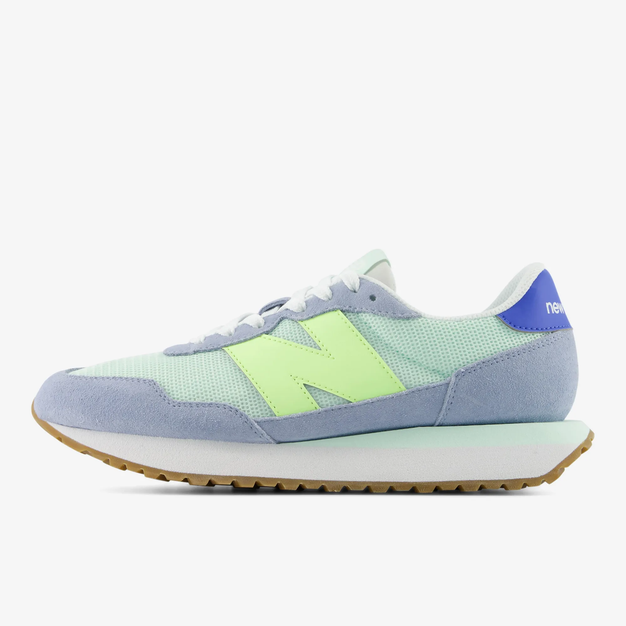 New Balance Women's 237 in Grey/Green Suede/Mesh