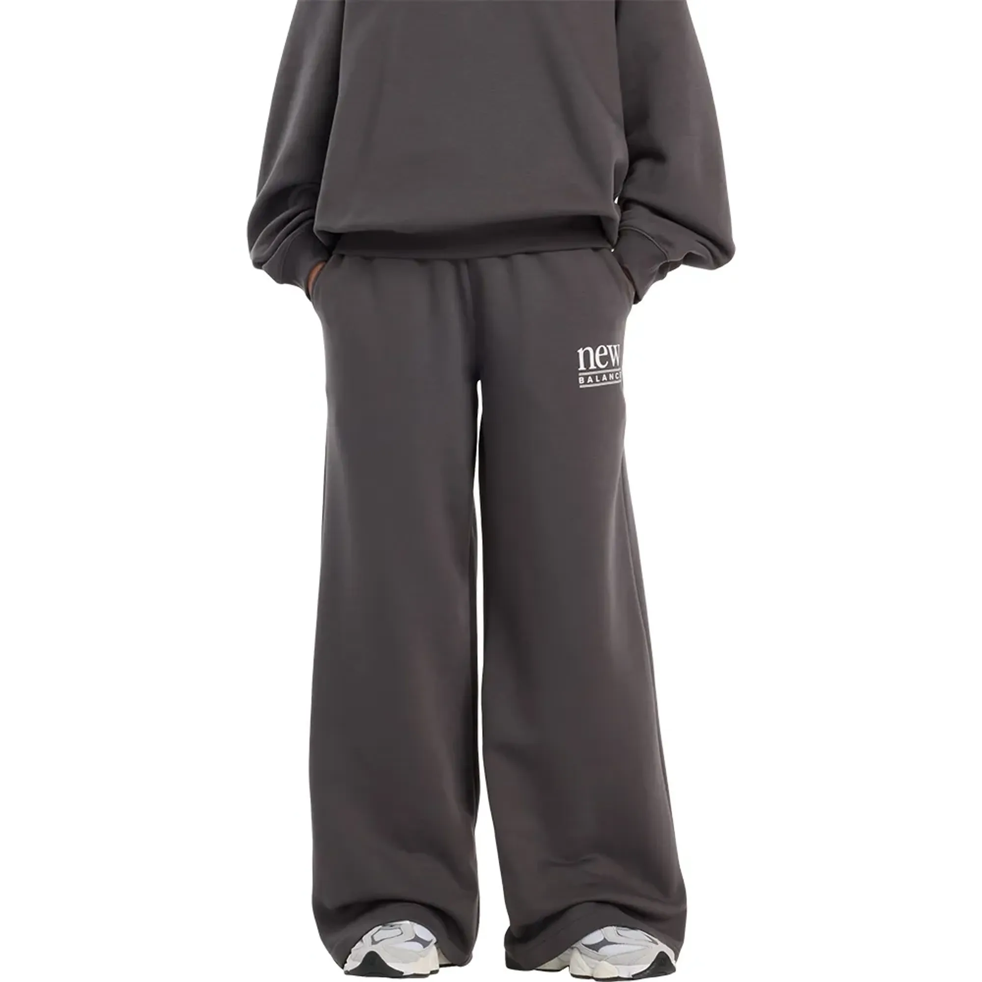 New Balance Women's Reimagined Fleece Pant in Black Cotton Fleece