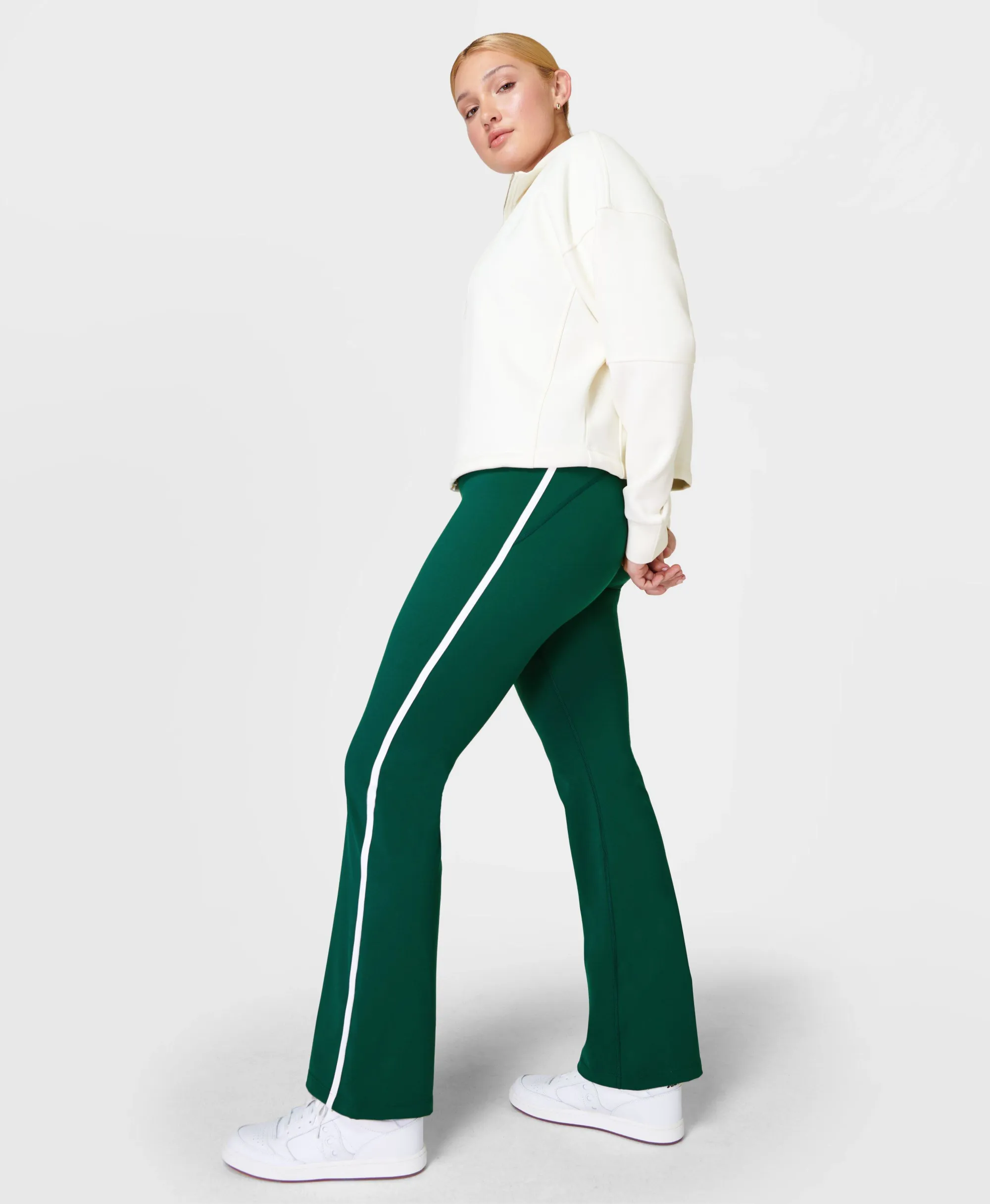 Sweaty Betty Power Contour Bootcut Trousers, Green, Women's XS