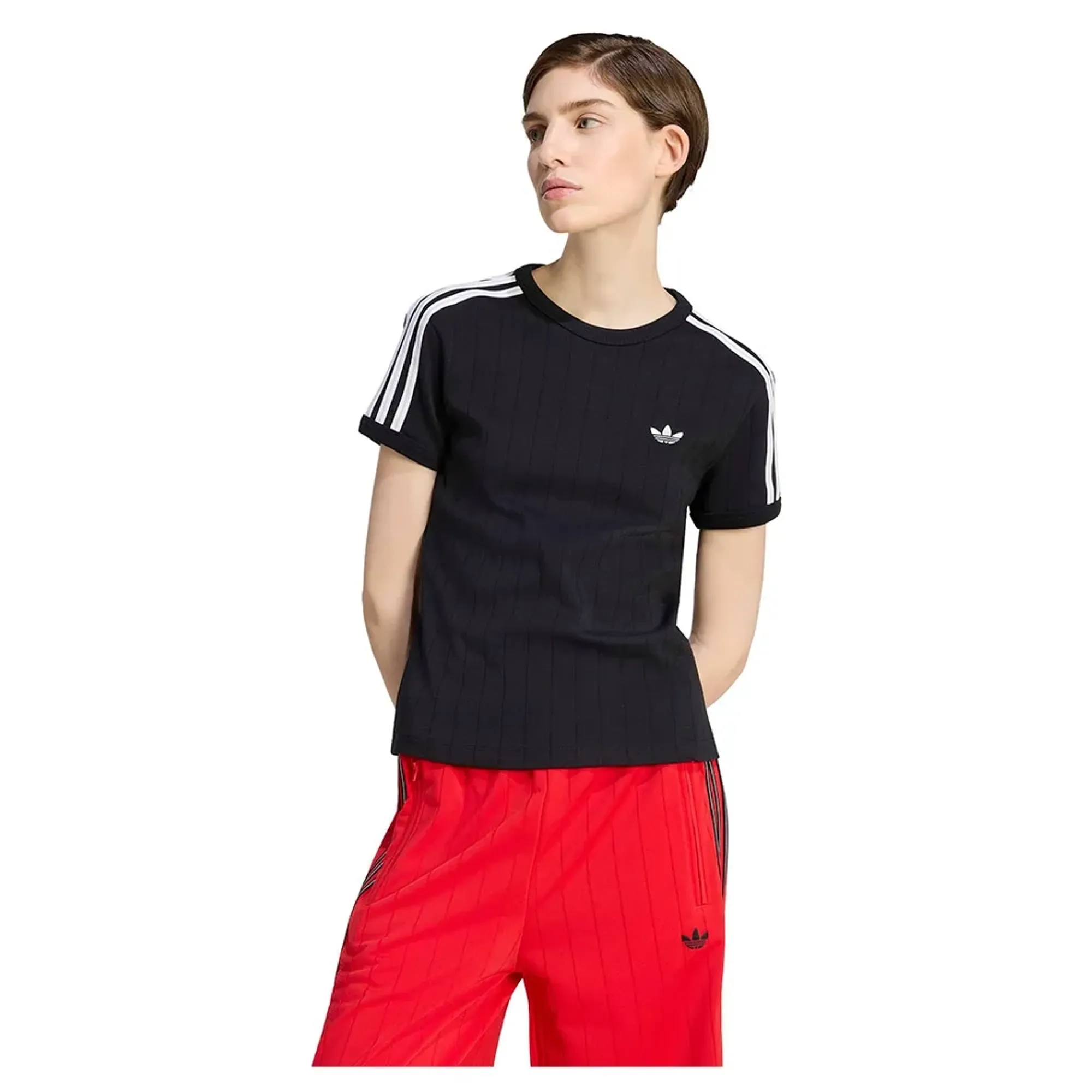 Adidas Originals Pinstripe Slim Short Sleeve T-shirt