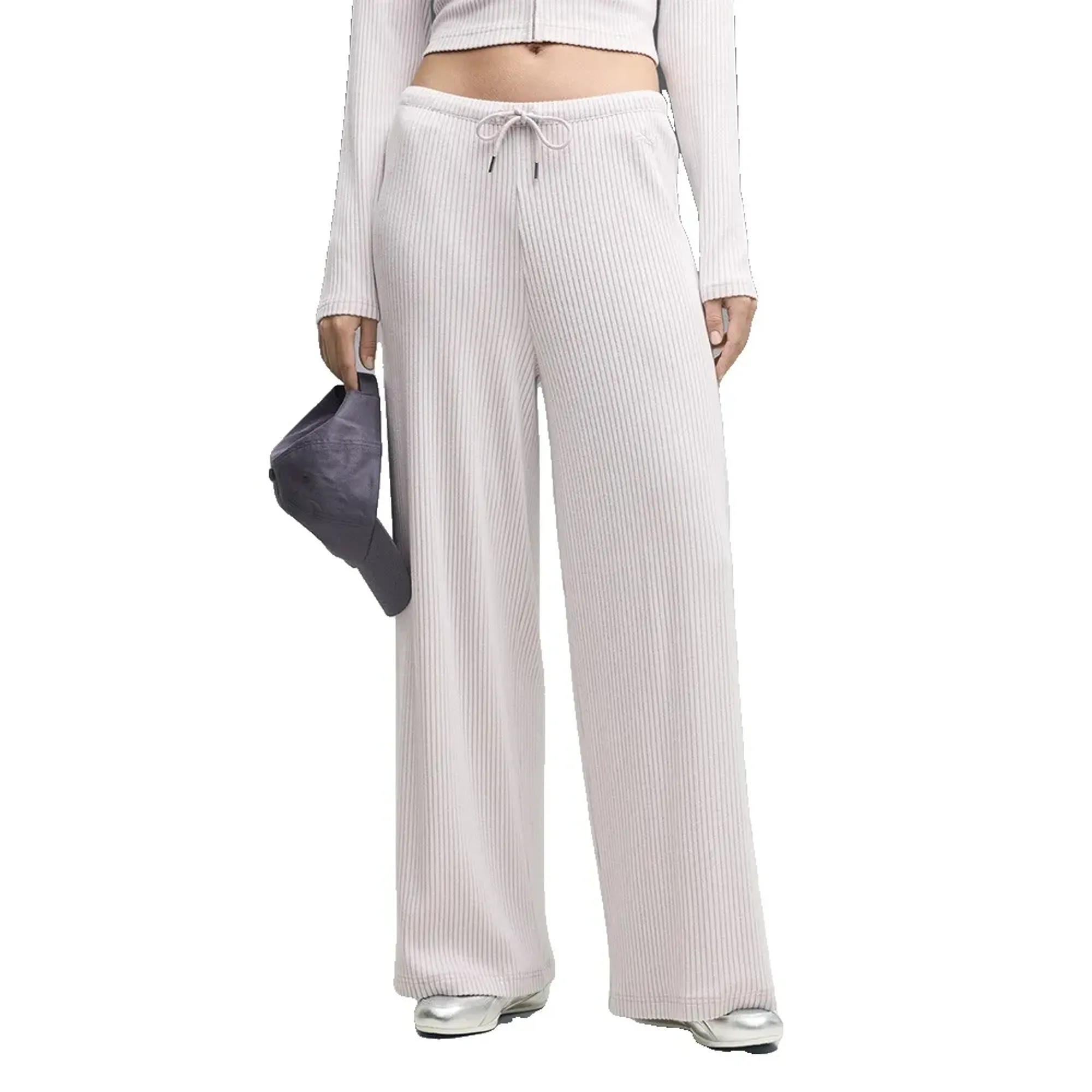 Puma Select Ess Ribbed Wide Leg Soft Touch Op Sweat Pants