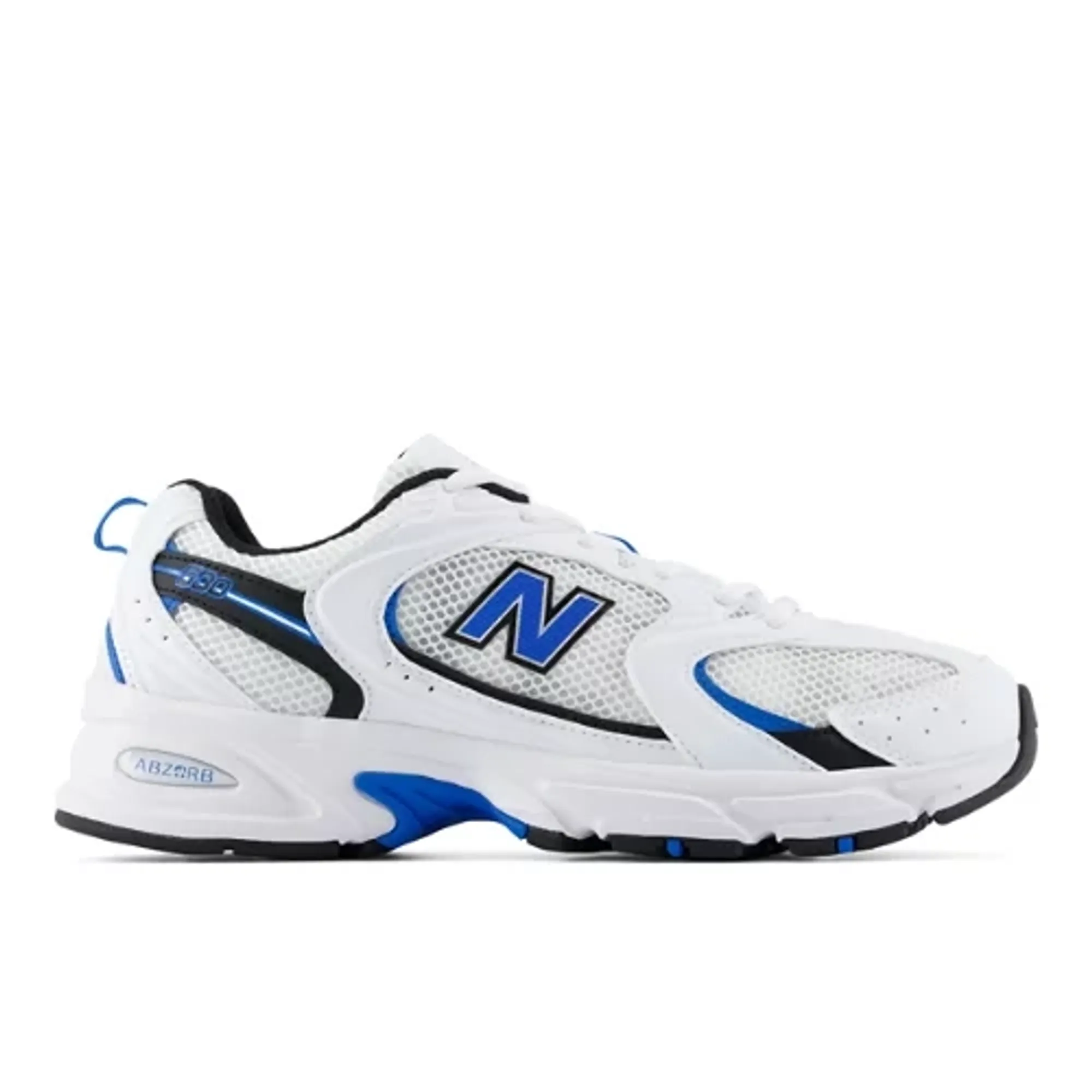 New Balance Unisex 530 in White/Blue/Black Synthetic