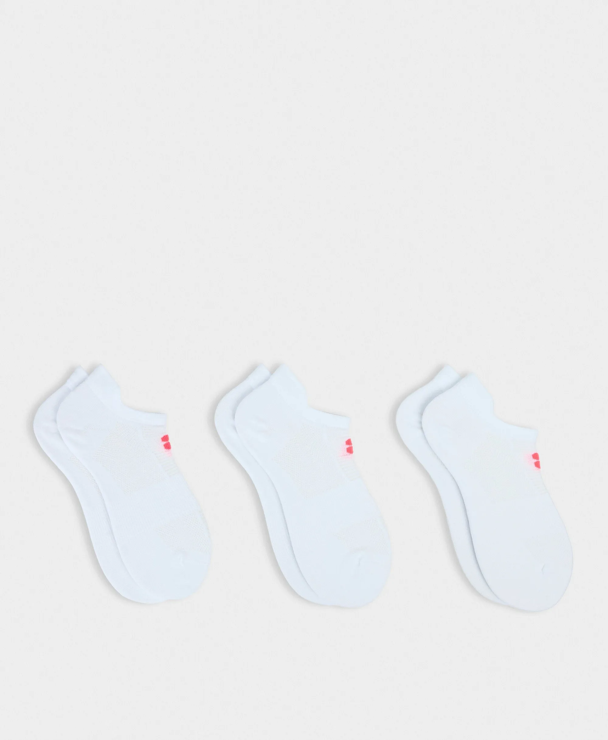 Sweaty Betty Lightweight Trainer Socks 3 Pack ALPIN, White, Women's UK 2-5