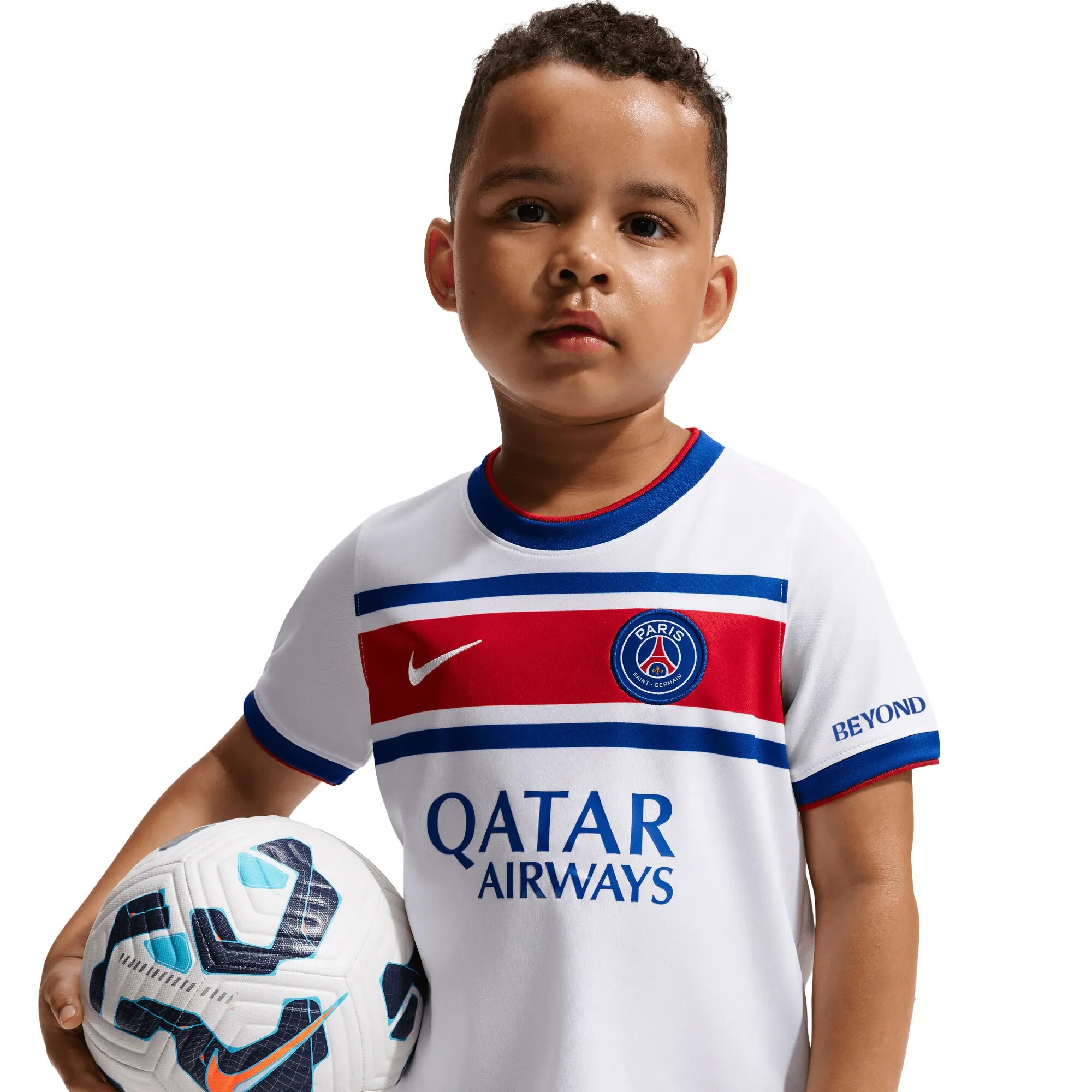 PSG Nike Home Pre Match Top - White - Little Kids