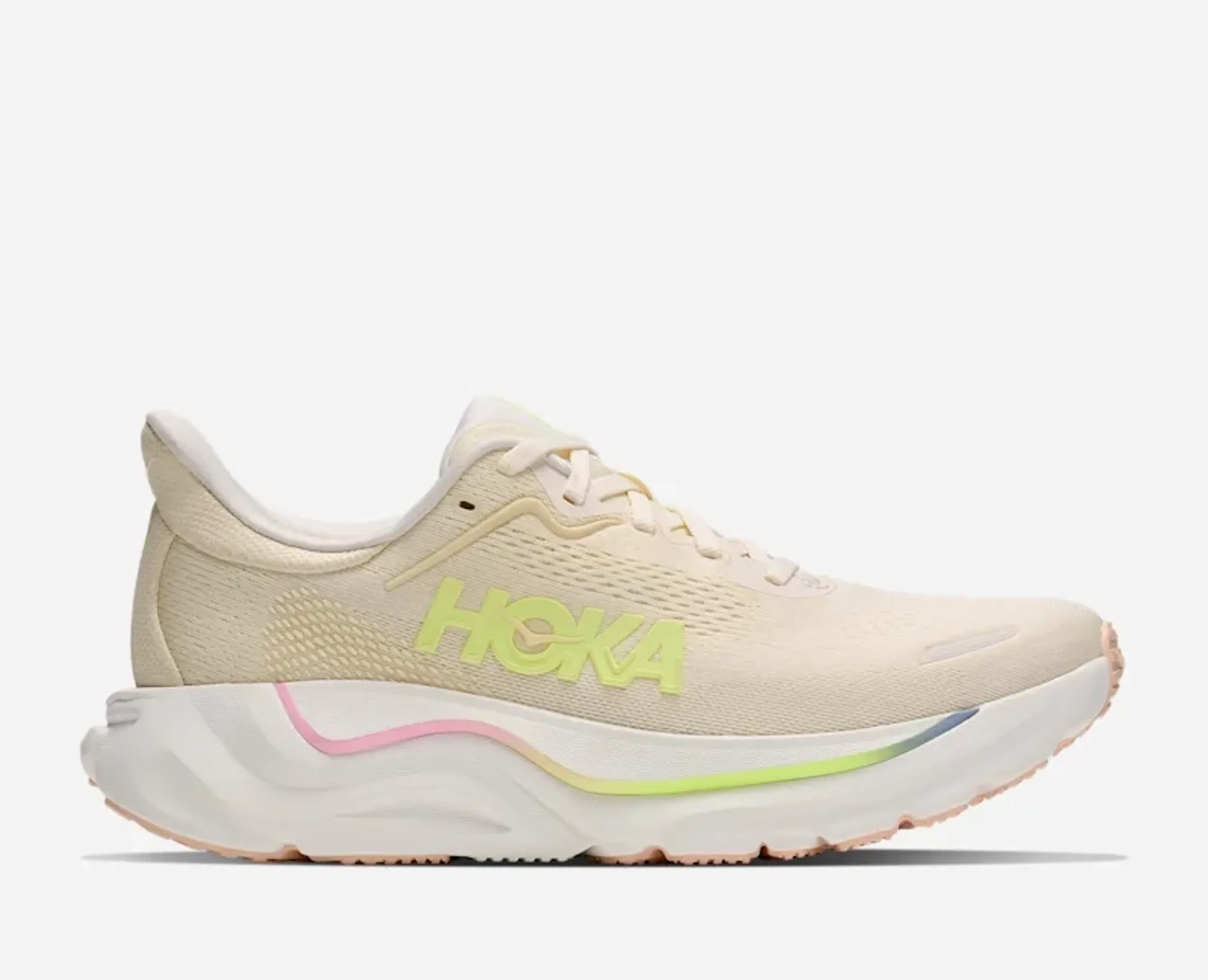 Hoka Women's Arahi 9 Road Running Shoes In Vintage Yellow/Alabaster
