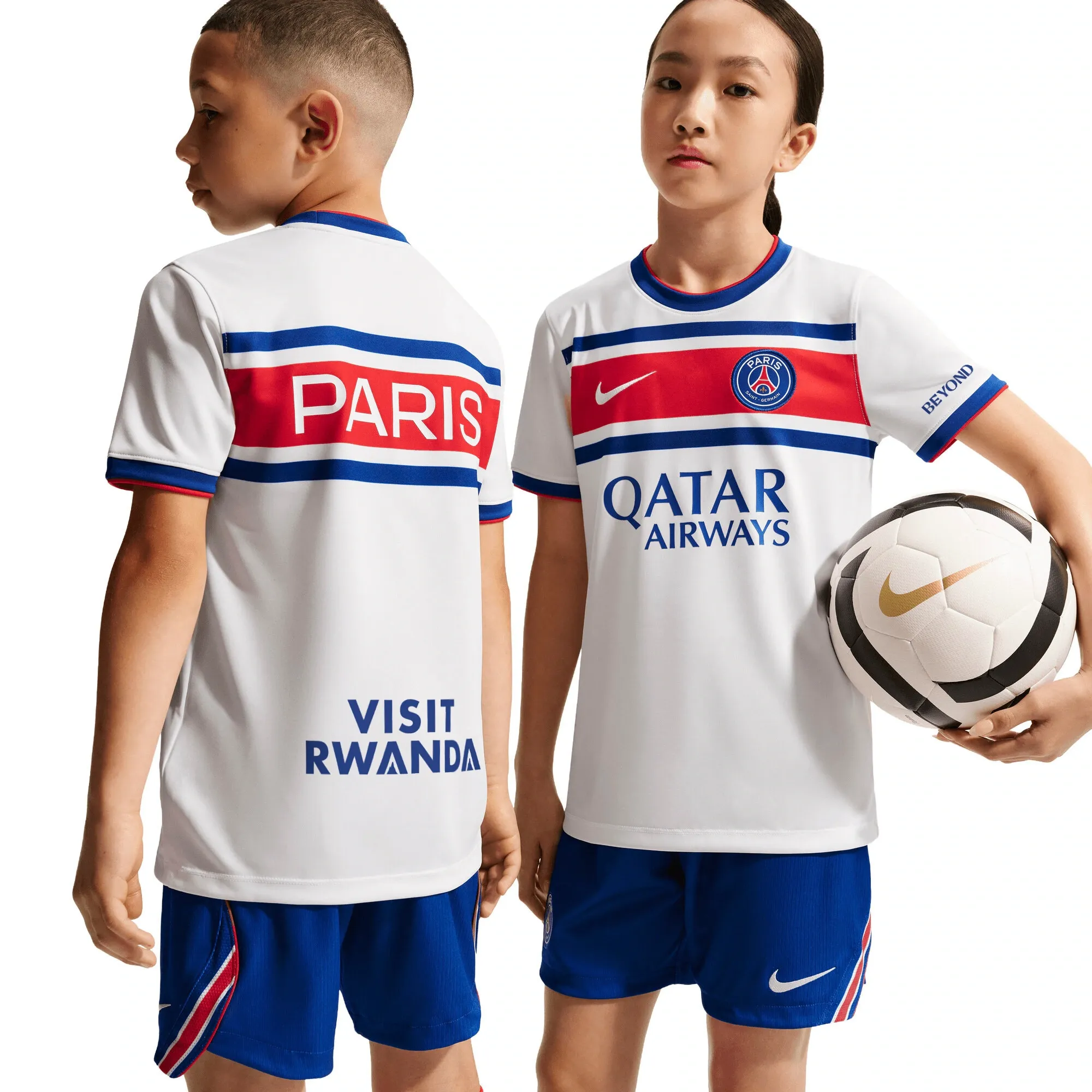 PSG Nike Home Pre Match Top - White - Kids