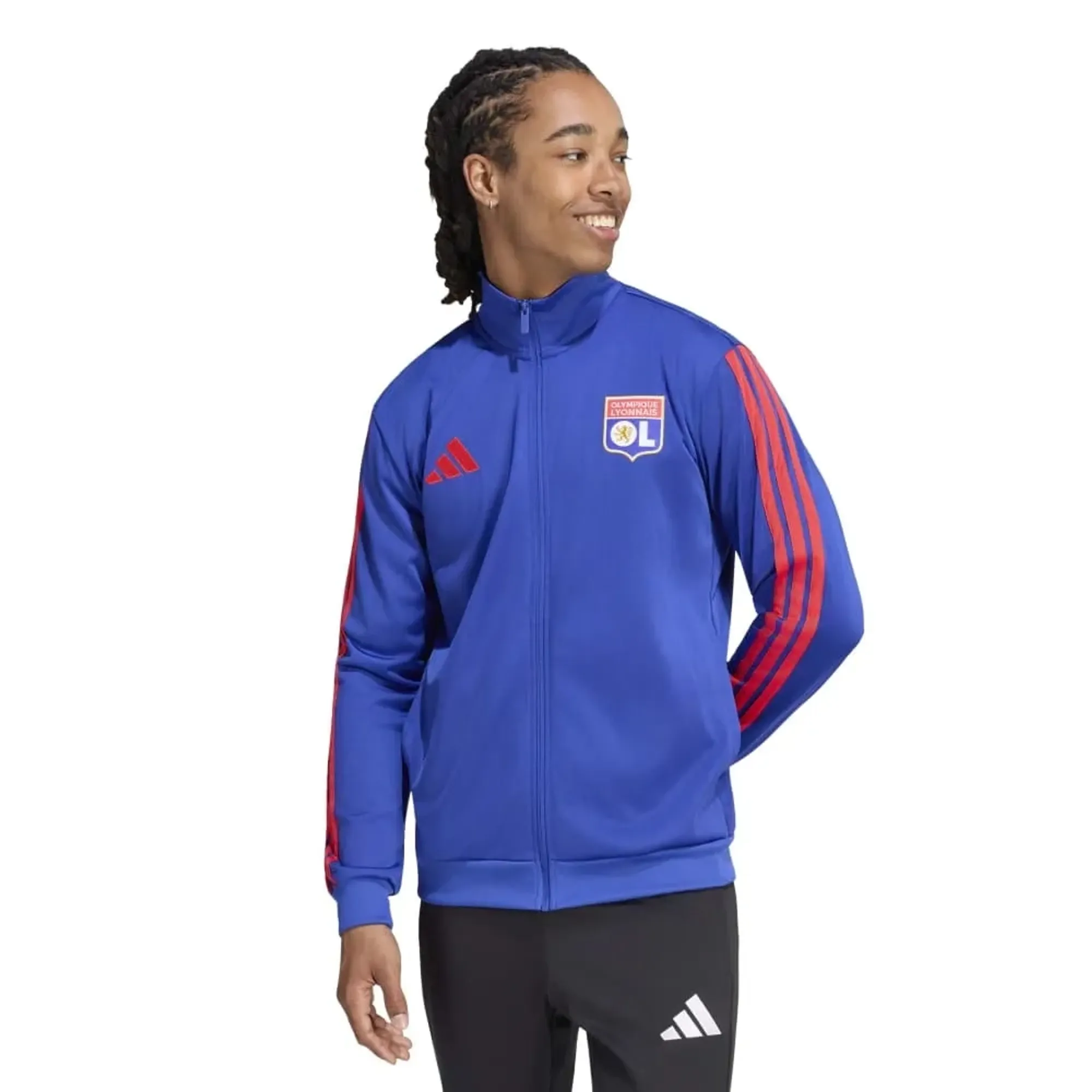 Adidas Olympique De Lyon Dna Full Zip Sweatshirt