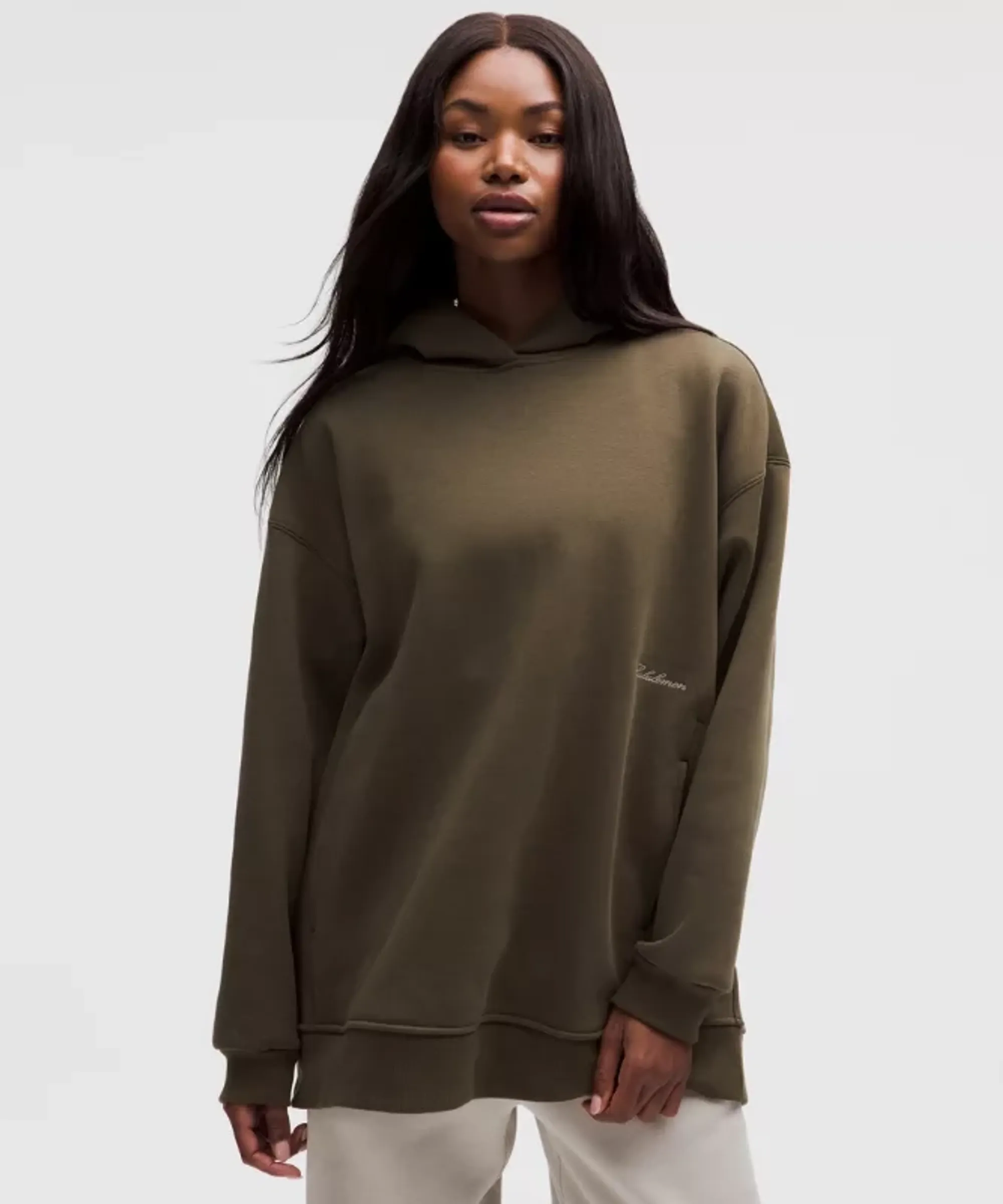 lululemon – Women's Big Cozy Ultra-Oversized Hoodie – Color Brown/Green – Size XS