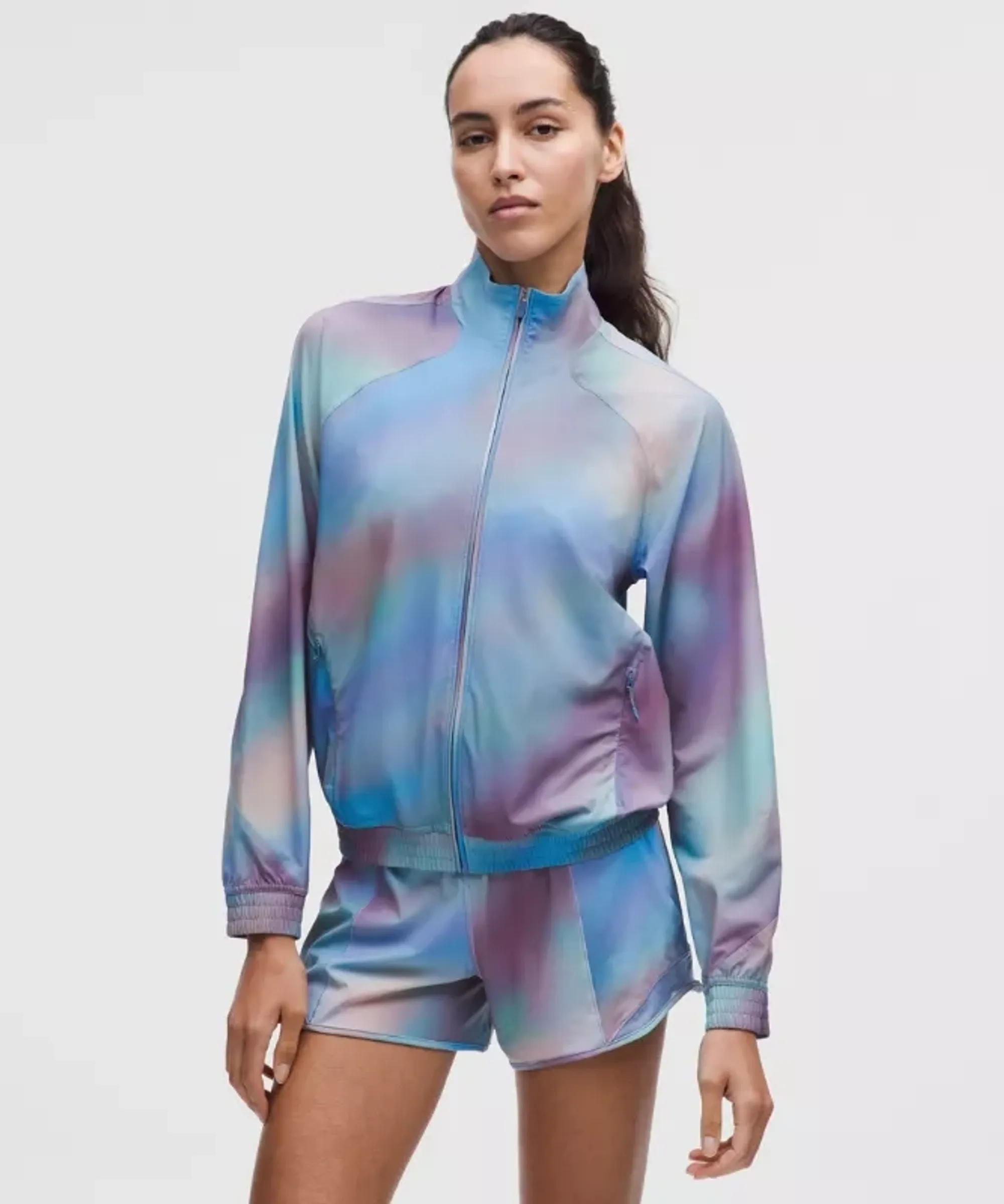 lululemon – Women's Adapted State Track Jacket – Color Blue/Tie Dye – Size 8