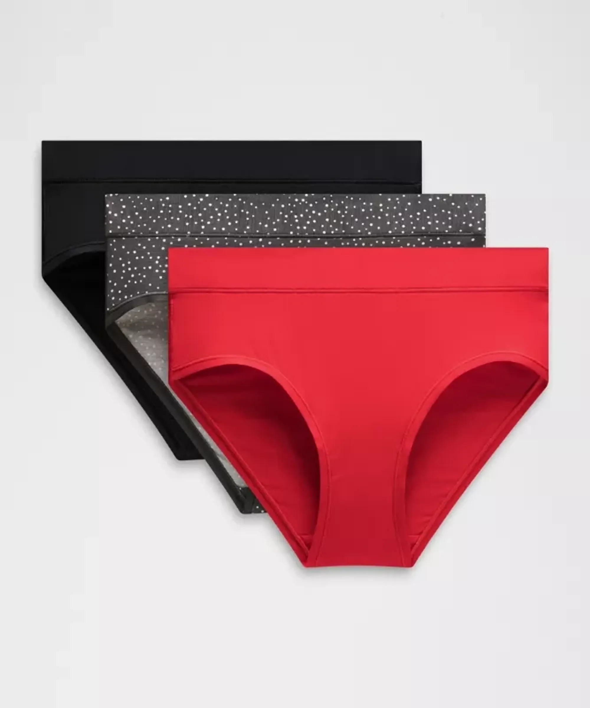 lululemon – Women's UnderEase High-Rise Bikini Underwear 3 Pack – Color Black/Pink – Size XL