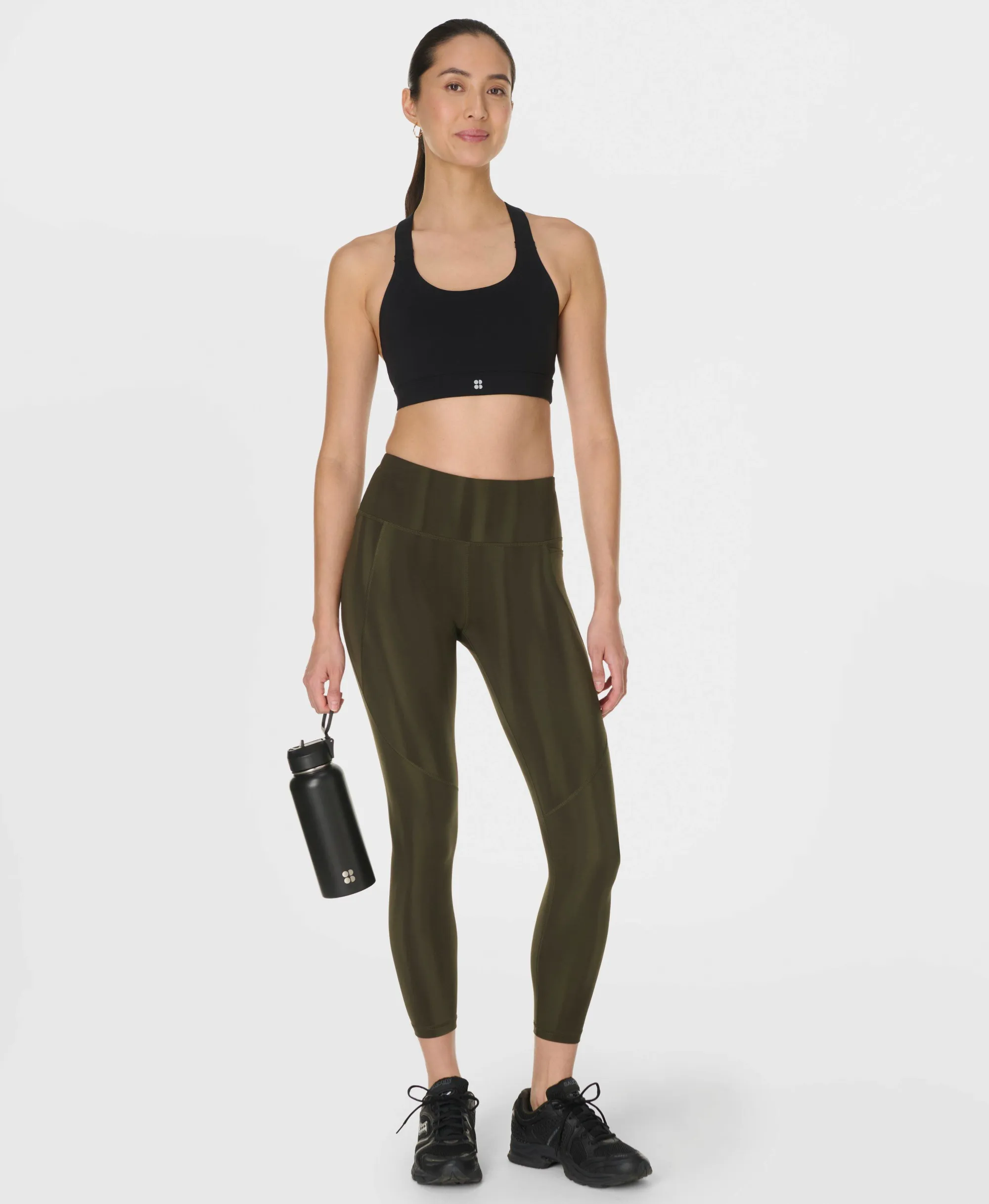 Sweaty Betty Power 7/8 Gym Leggings, Green, Women's XL