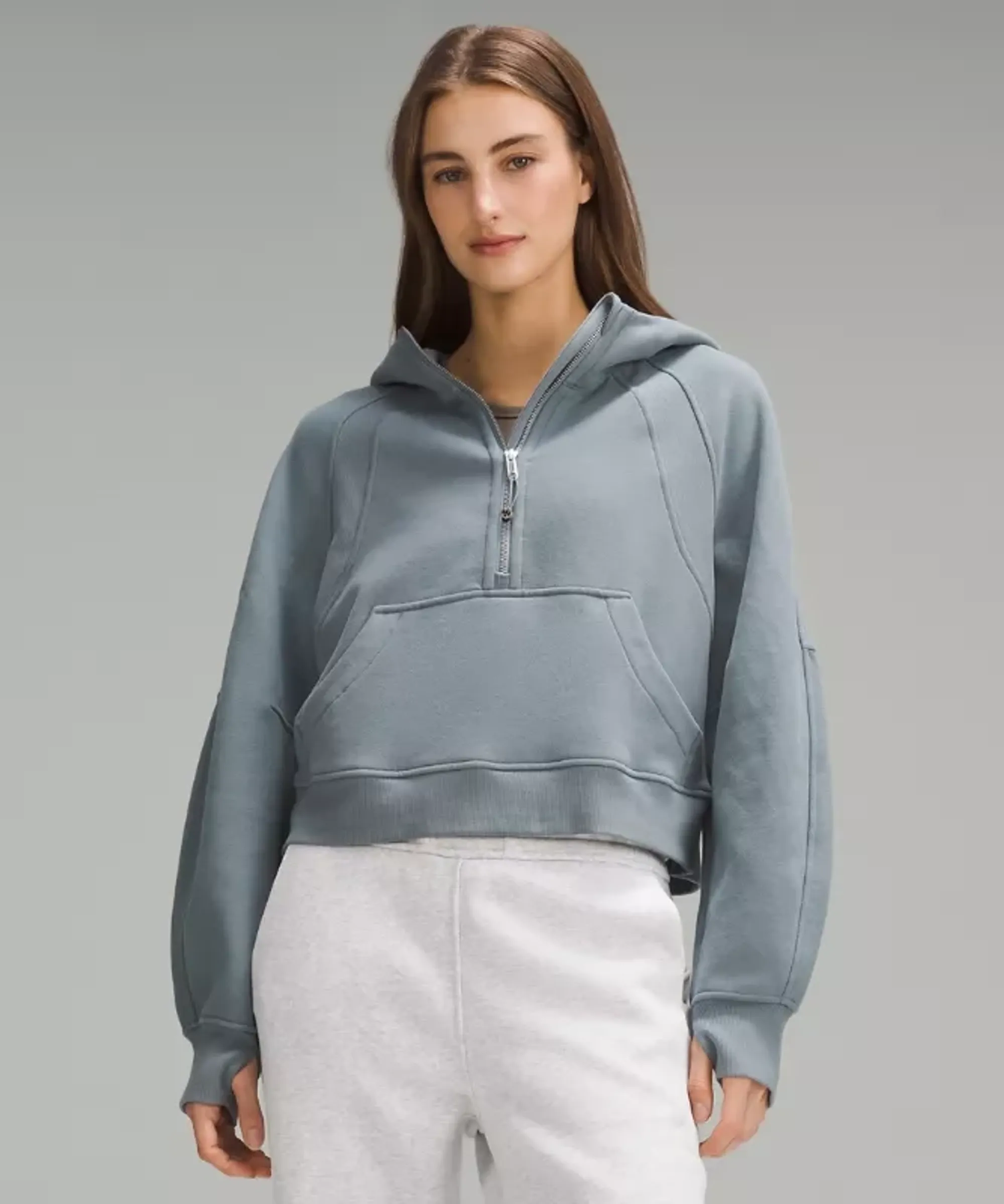 lululemon – Women's Scuba Oversized Half-Zip Hoodie – Color Blue – Size Medium/Large
