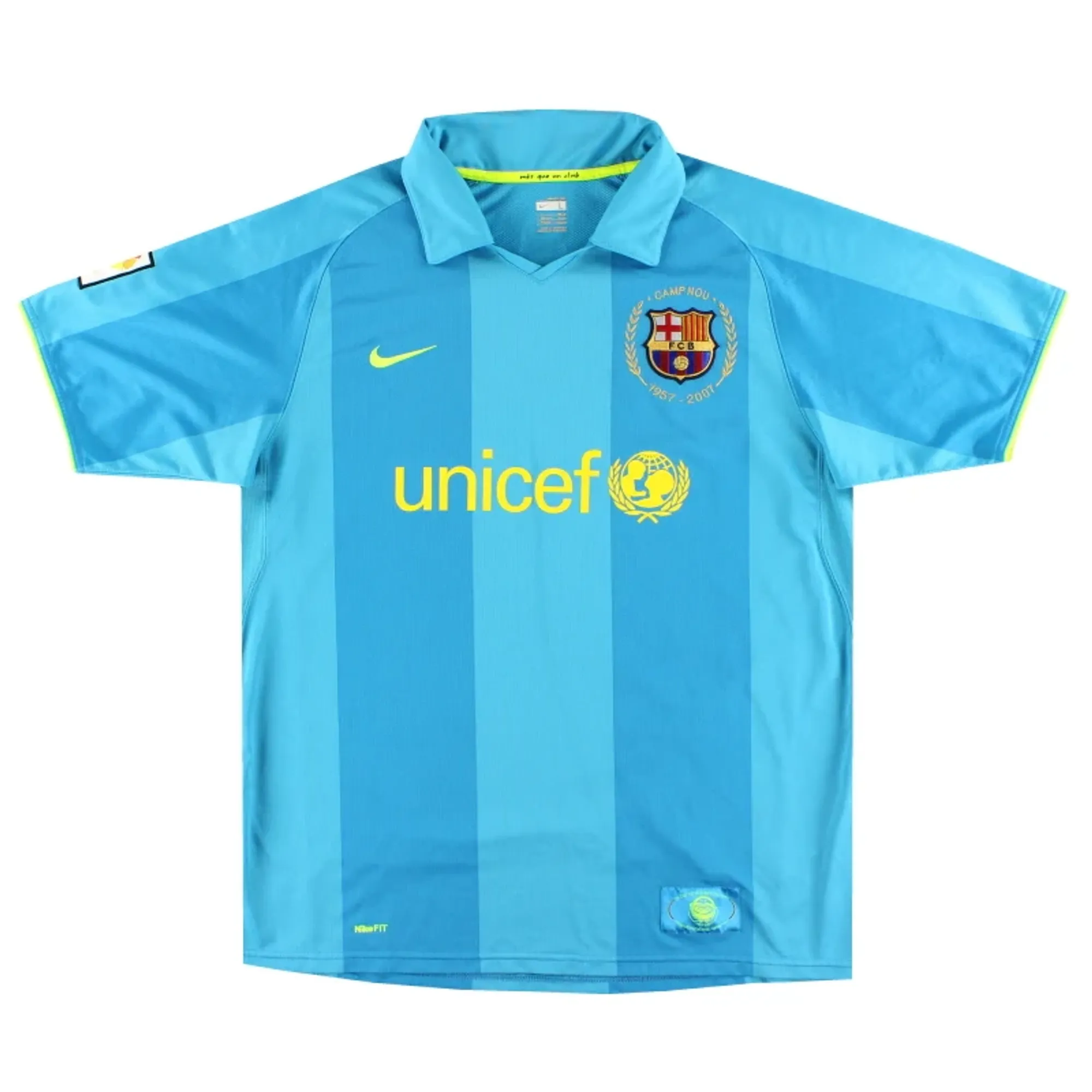 2007-08 Barcelona Nike Away Shirt *Mint* M - Barcelona / Mint 