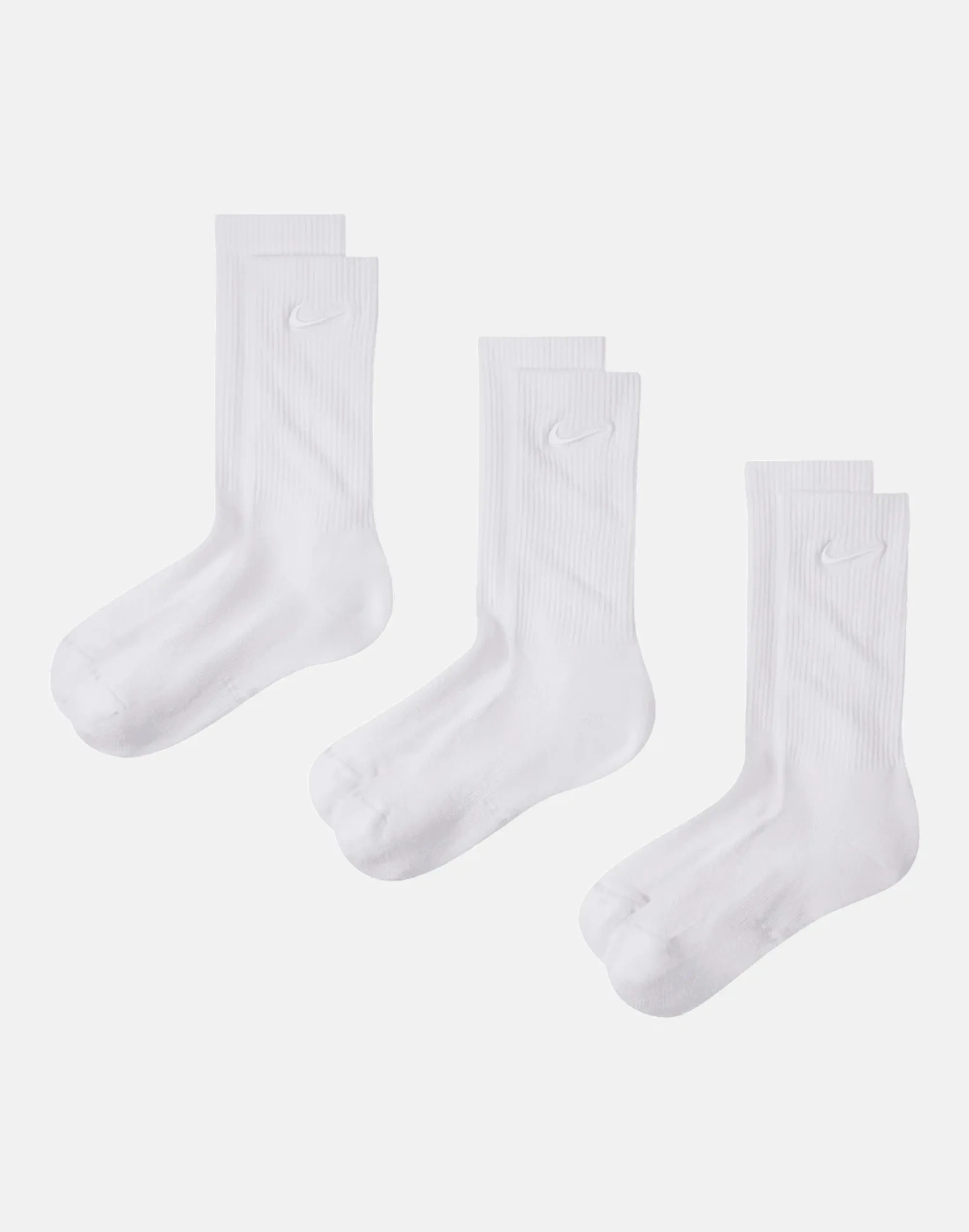 Nike Everyday Elevated 3-Pack Crew Sock in White 
