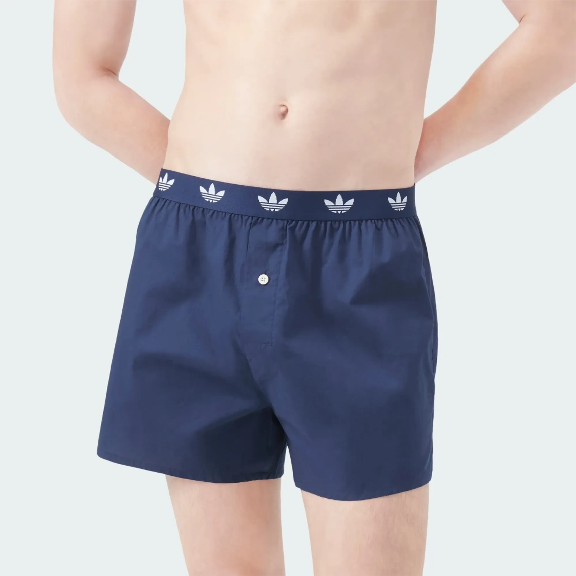 adidas COMFORT CORE COTTON ICON WOVEN BOXER WAISTBAND 2 PACK UNDERWEAR