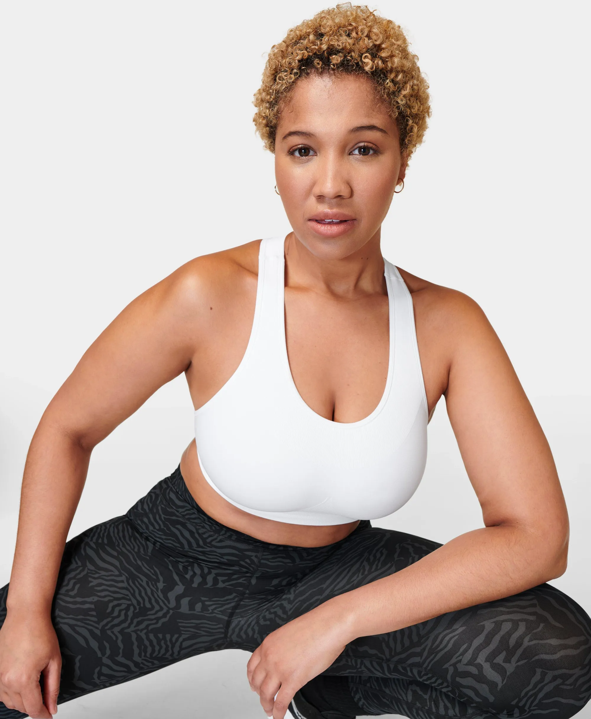 Sweaty Betty Stamina Seamless Sports Bra, White, Women's XS