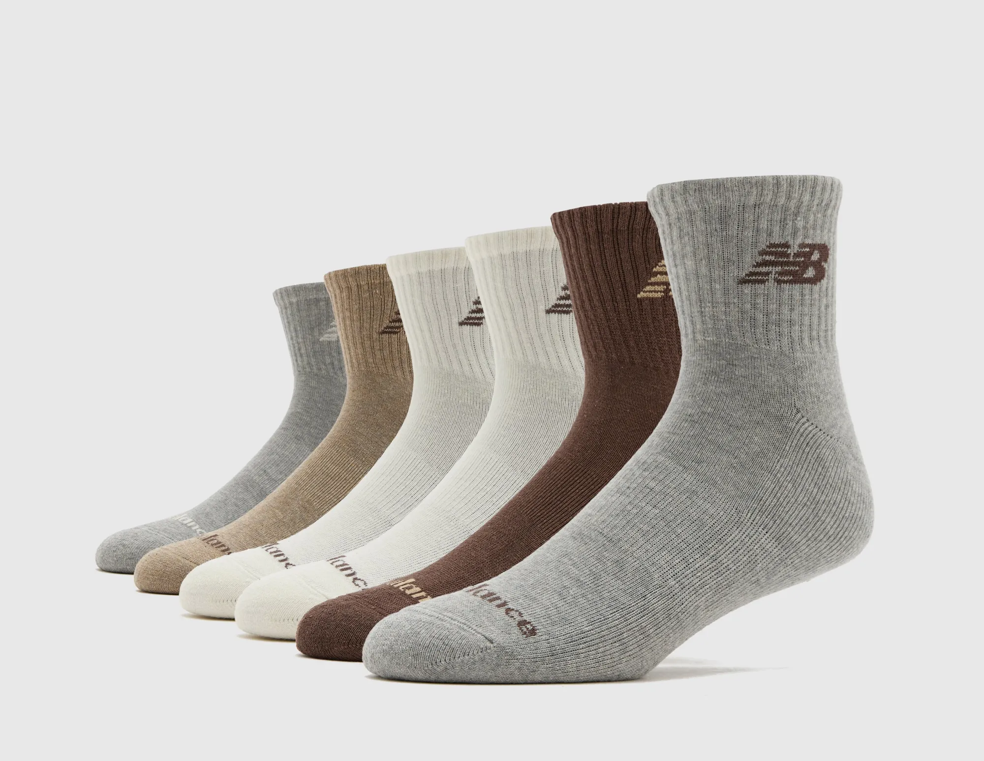 New Balance 6-Pack Everyday Quarter Socks, Multi