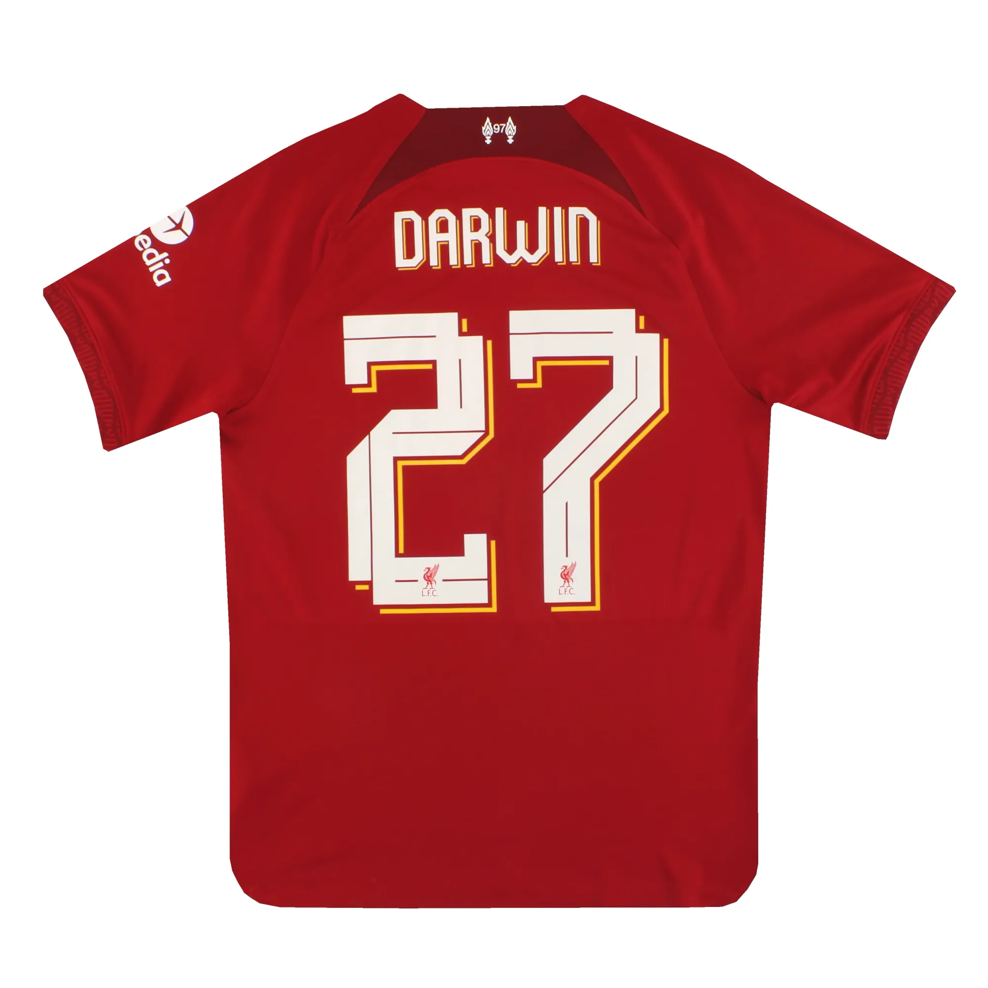 2022-23 Liverpool Nike Home Shirt Darwin #27 S - Liverpool / Excellent 