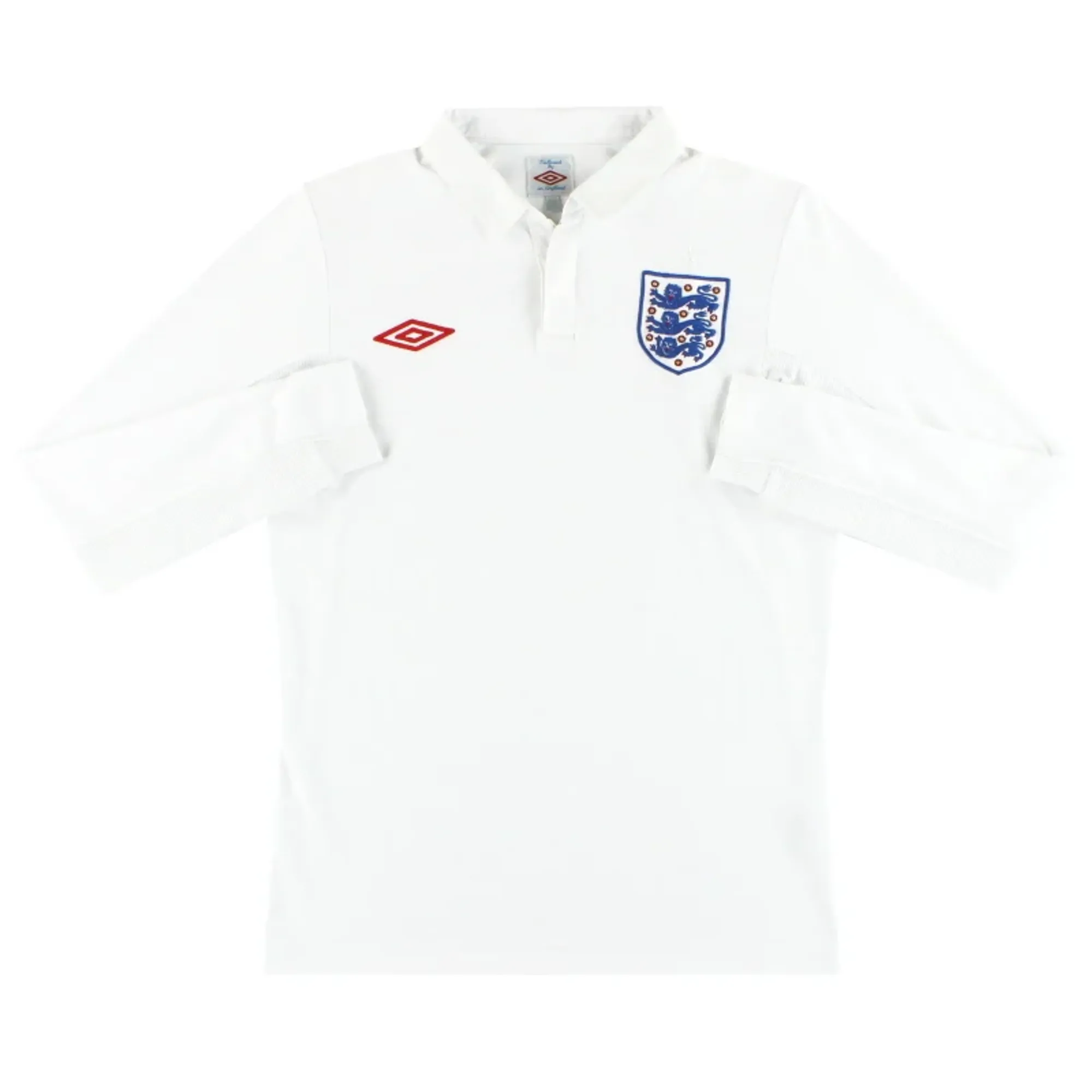 2009-10 England Umbro Home Shirt L/S M - England / Very Good