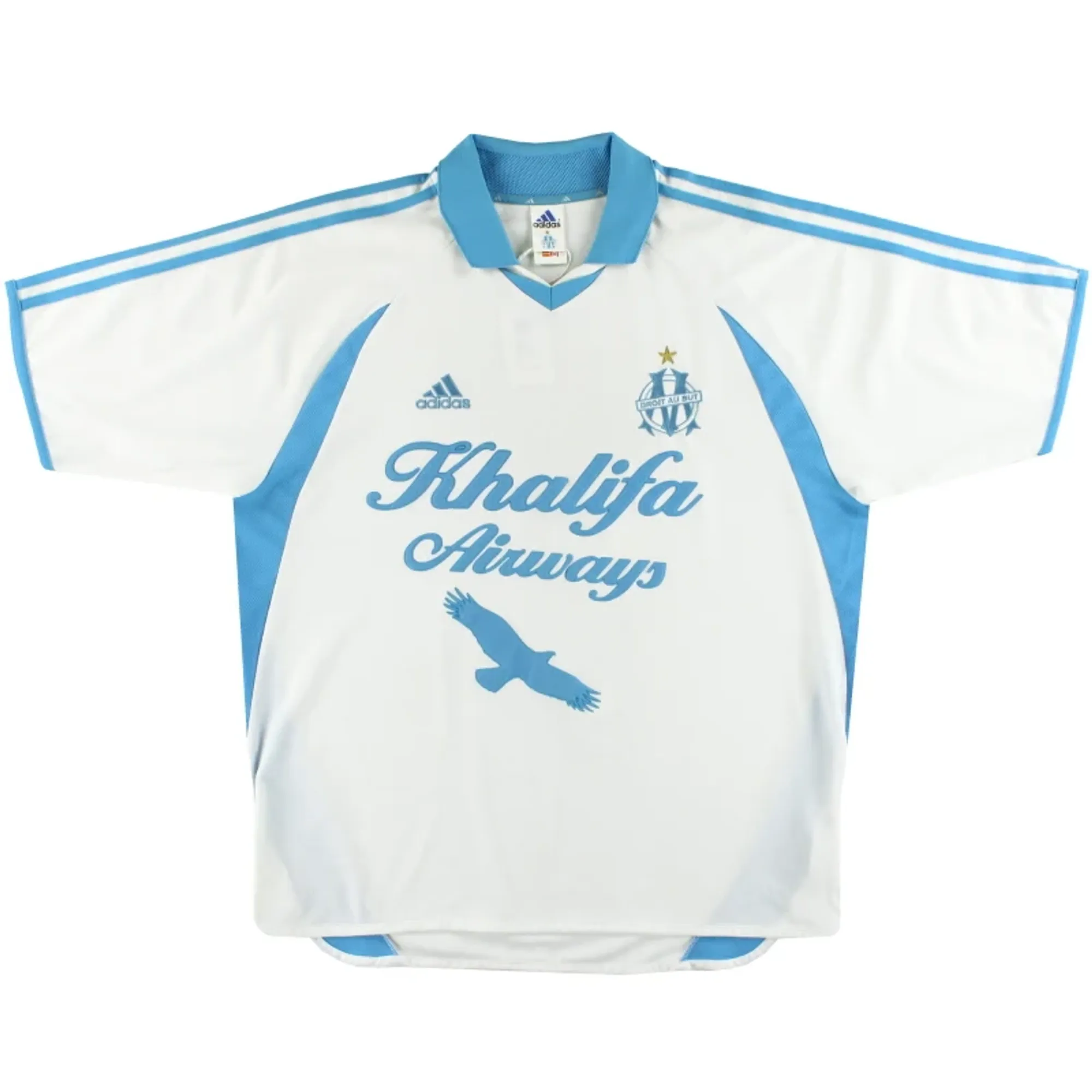2001-02 Marseille adidas Home Shirt M - Olympique Marseille / Excellent 