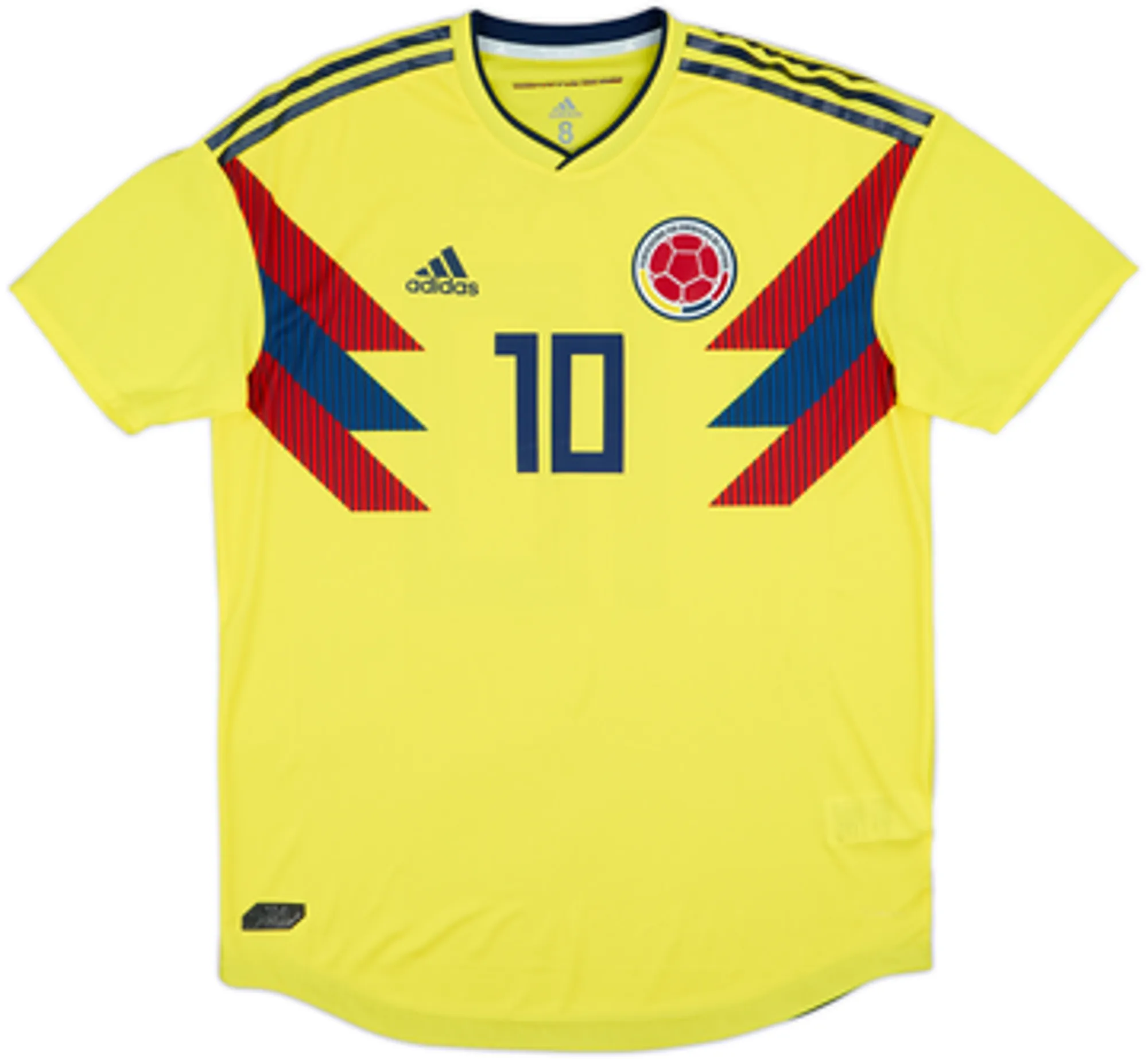 2018-19 Colombia Player Issue Home Shirt James #10 - 8/10 - (L)