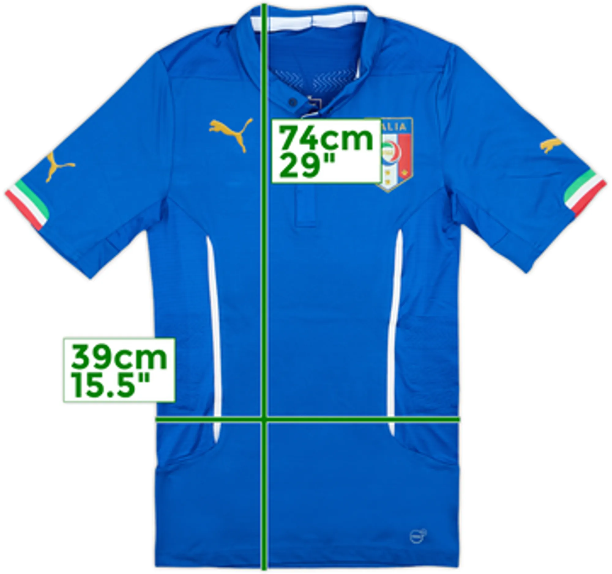 2014-15 Italy Authentic Home Shirt - 9/10 - (L)