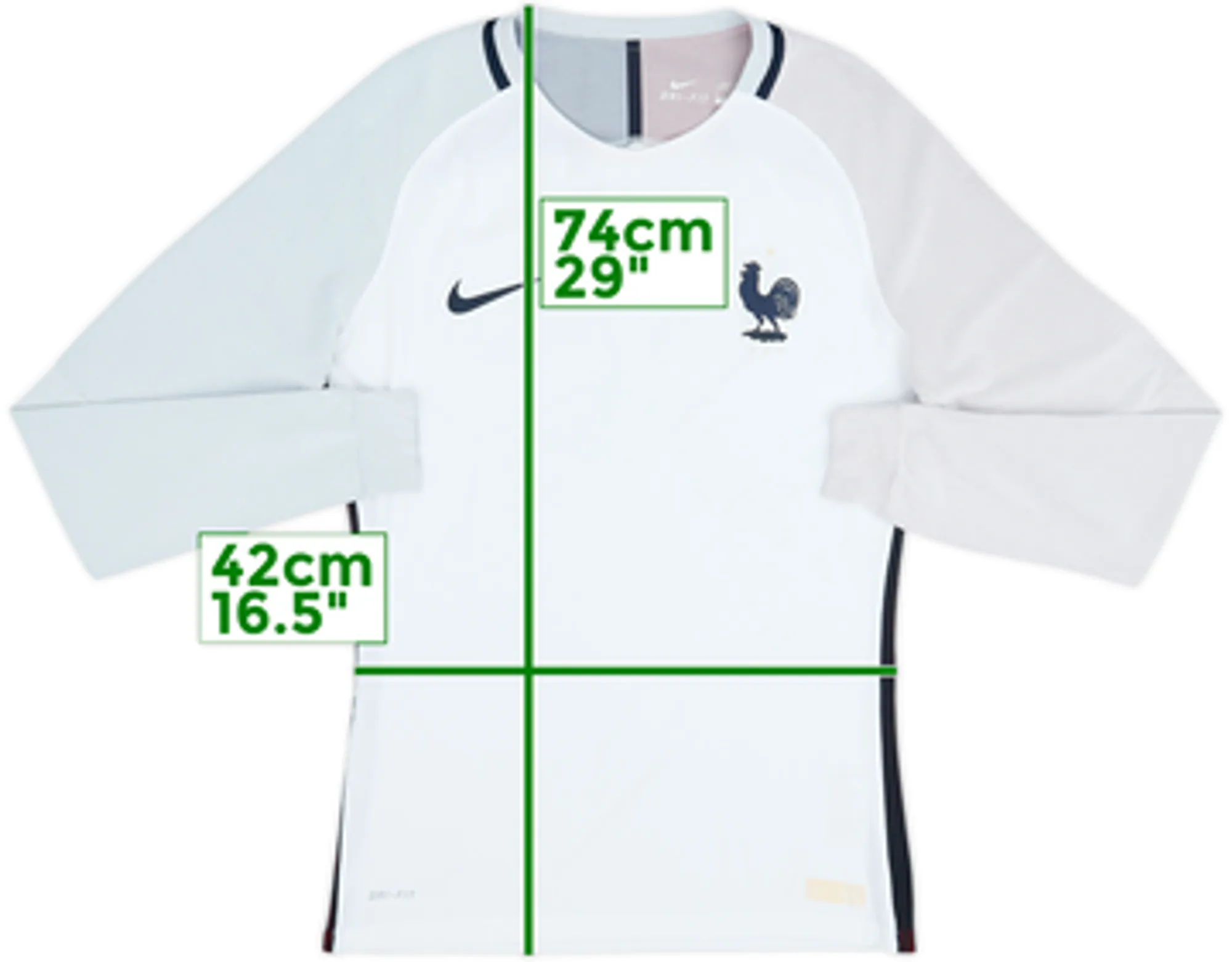 2016-17 France Authentic Away L/S Shirt - 5/10 - (M)