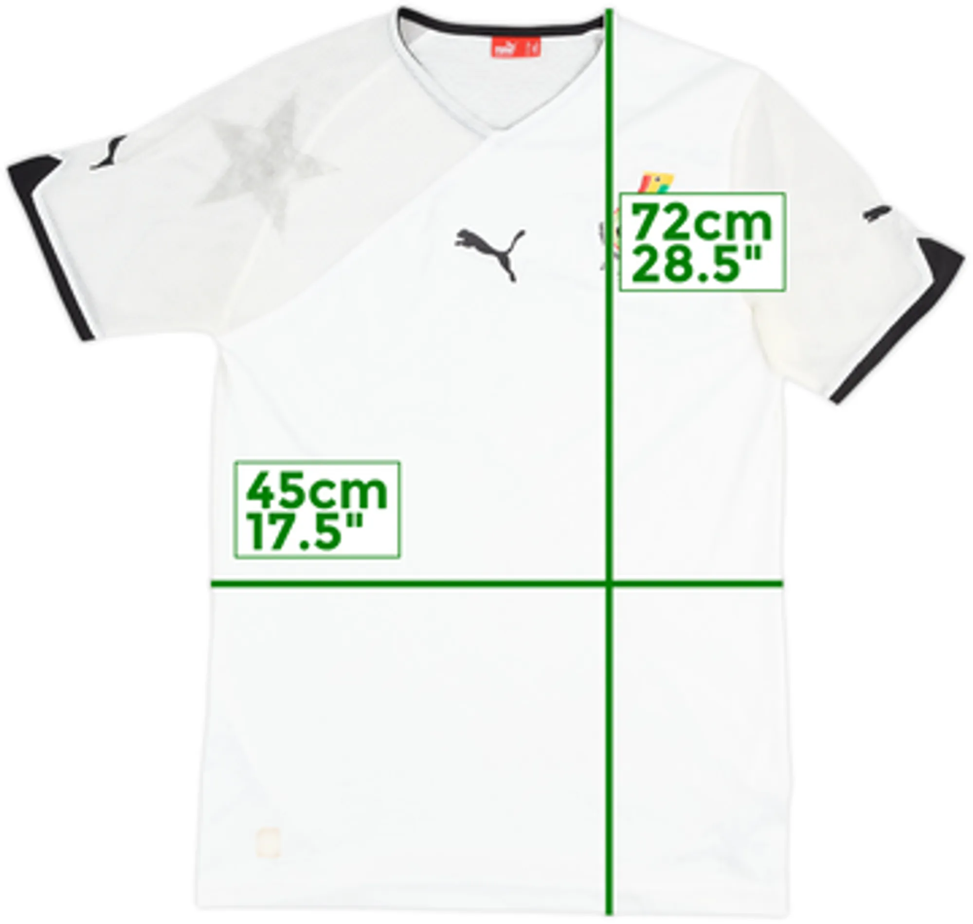 2010-11 Ghana Basic Home Shirt - 7/10 - (M)