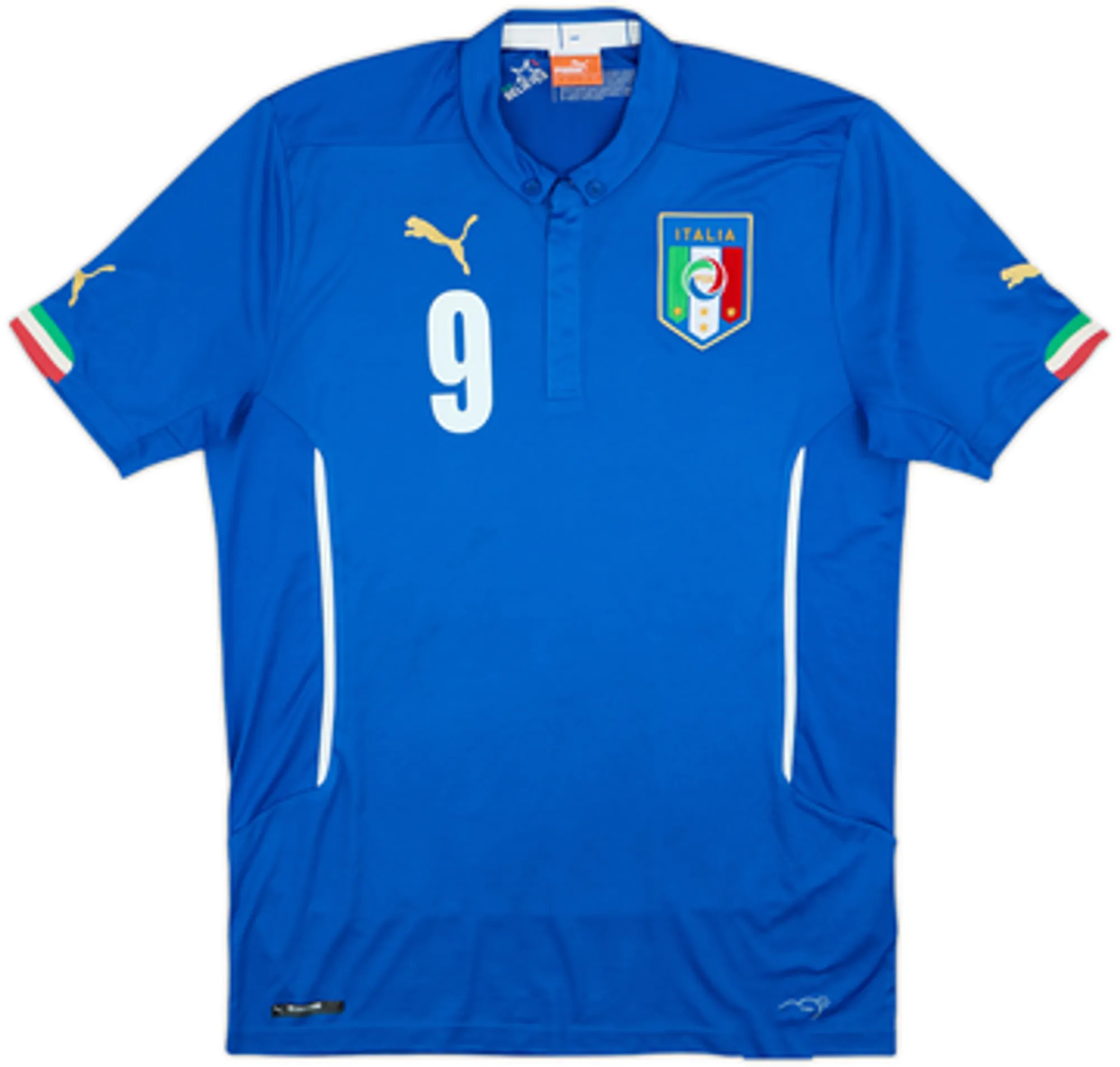 2014-15 Italy Signed Home Shirt Immobile #9 - 8/10 - (L)