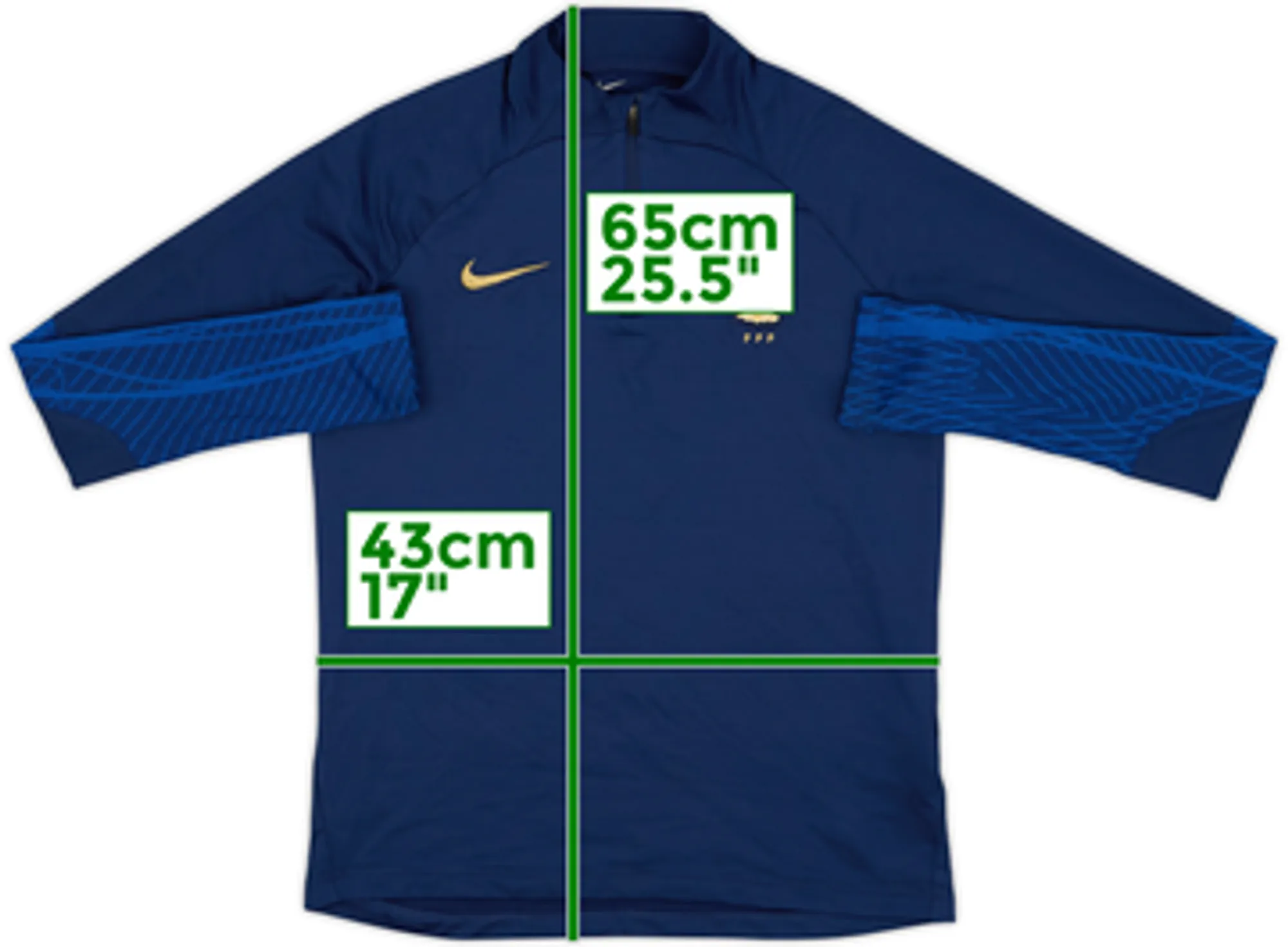 2022-23 France Nike 1/4 Zip Drill Top - 8/10 - (M.Boys)