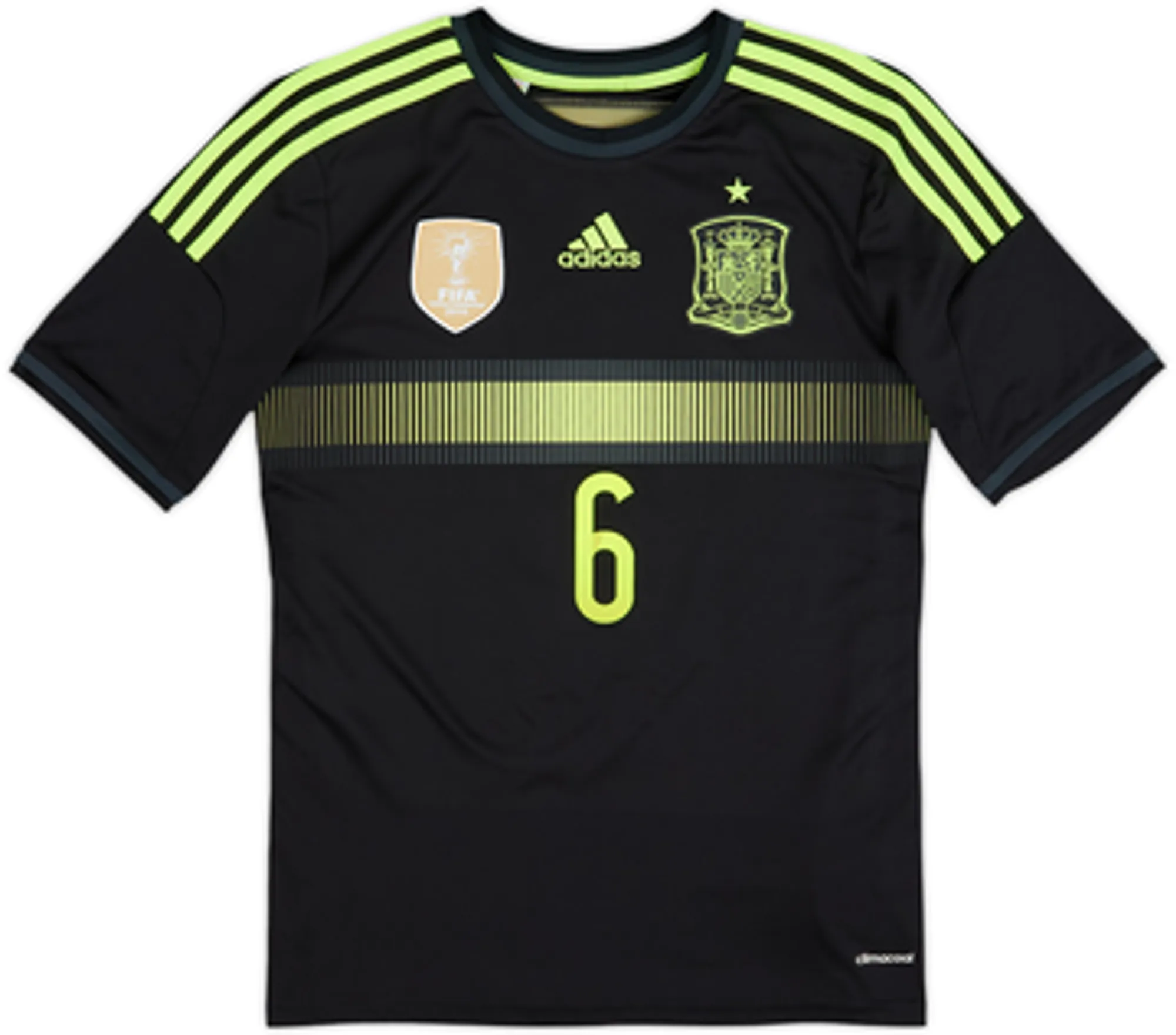 2013-15 Spain Away Shirt A.Iniesta #6 - 8/10 - (XL.Boys)
