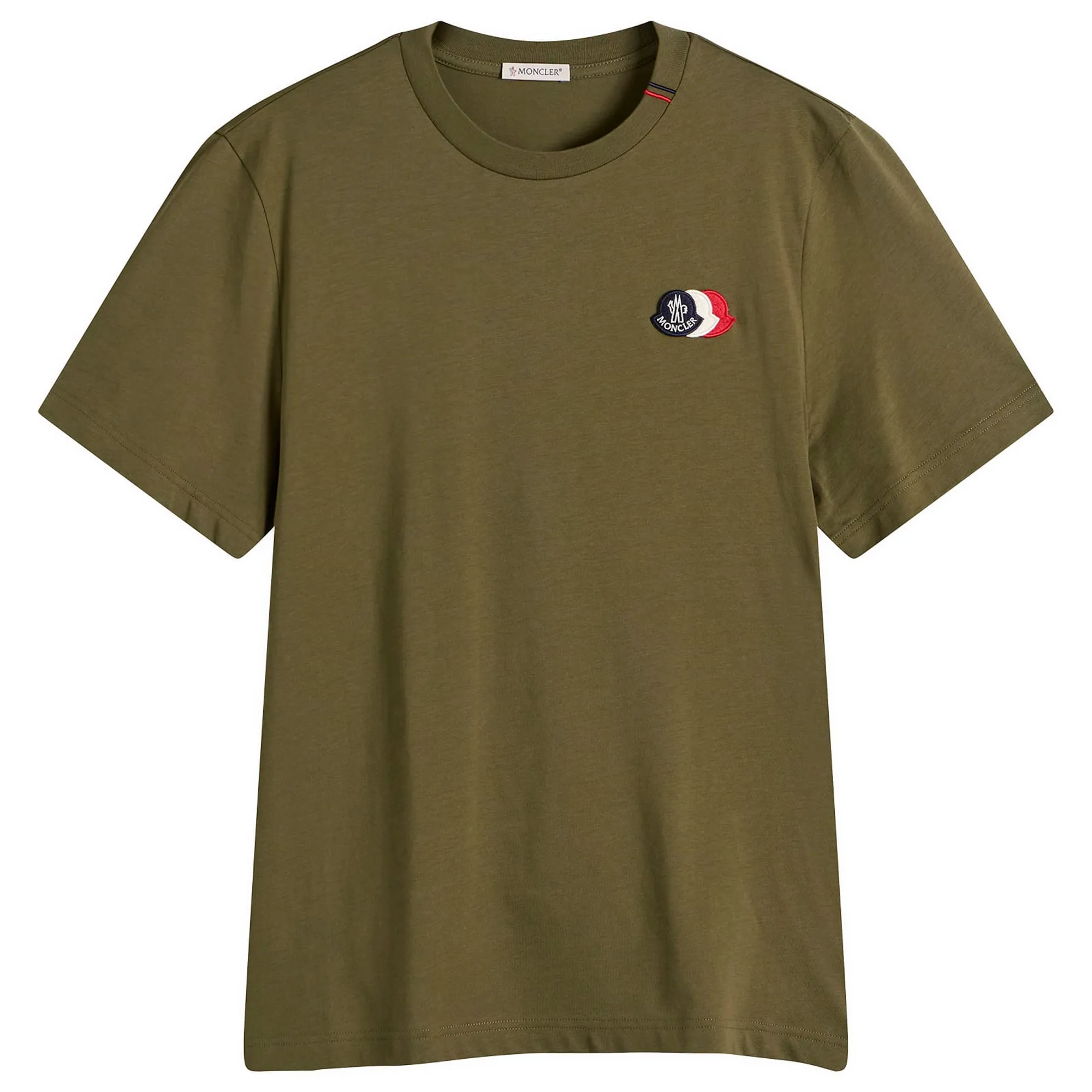 Moncler Men's Cotton Patch Logo T-Shirt Green