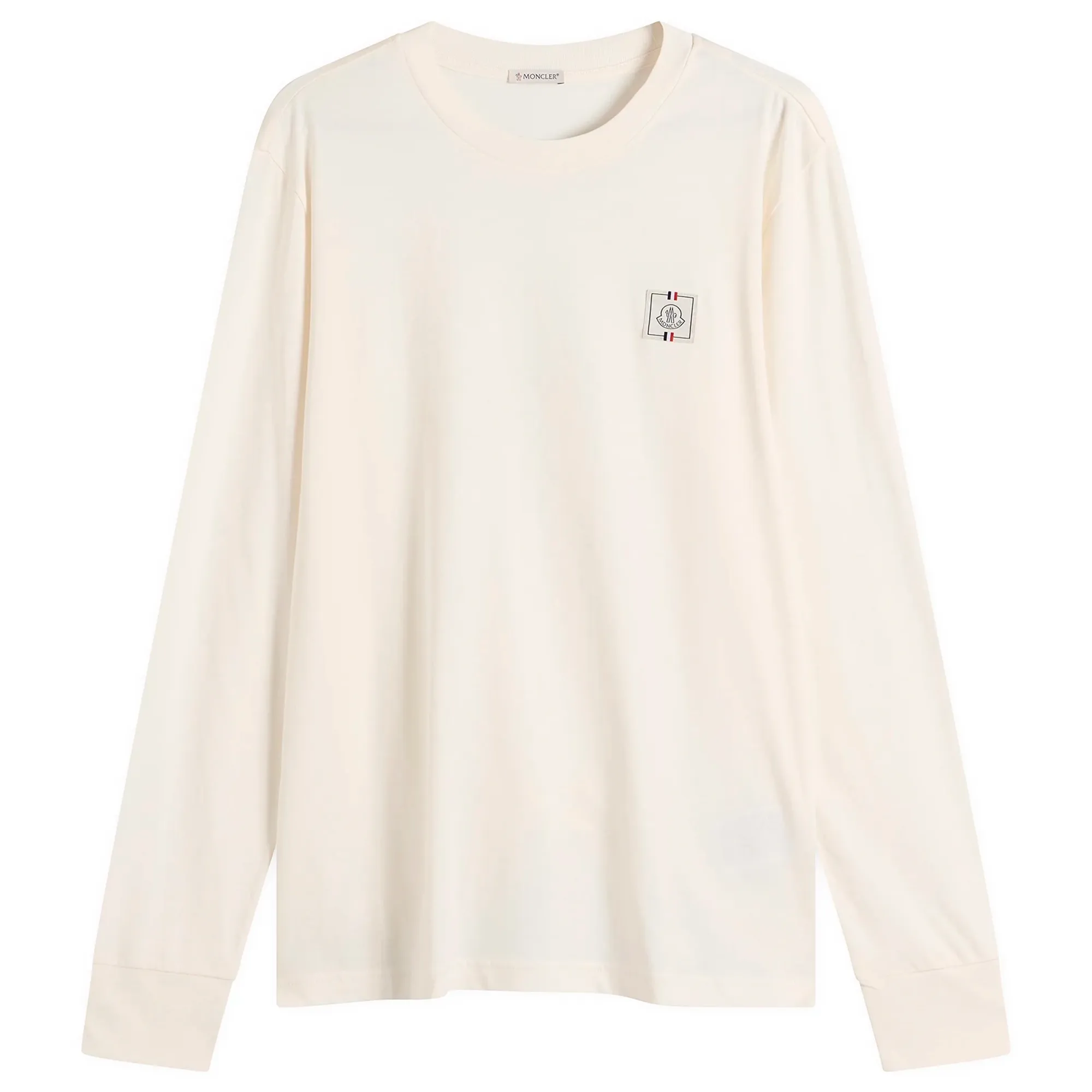 Moncler Men's Long Sleeve Cotton T-Shirt White