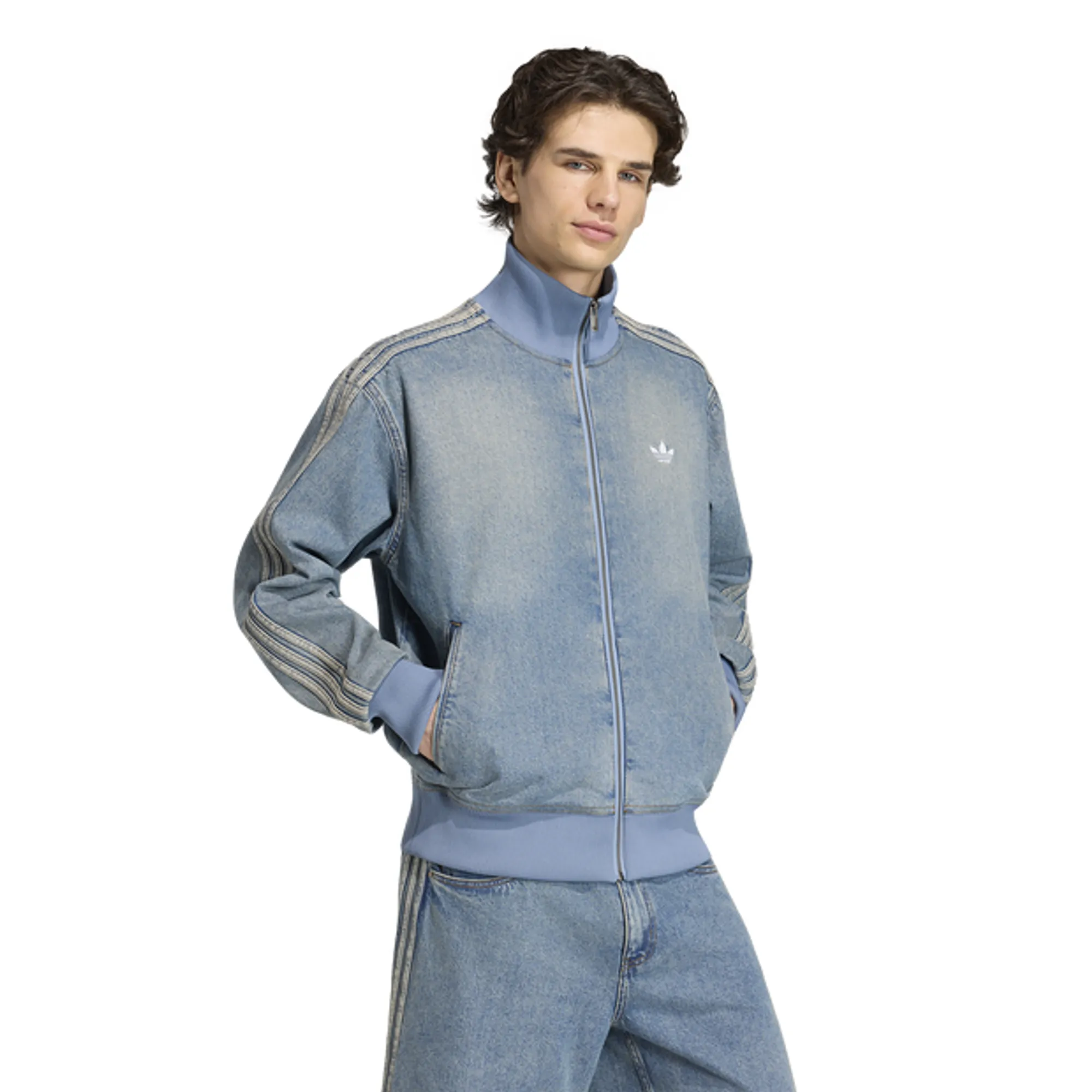 Adidas Firebird|Firebird Denim Men Track Tops - Blue