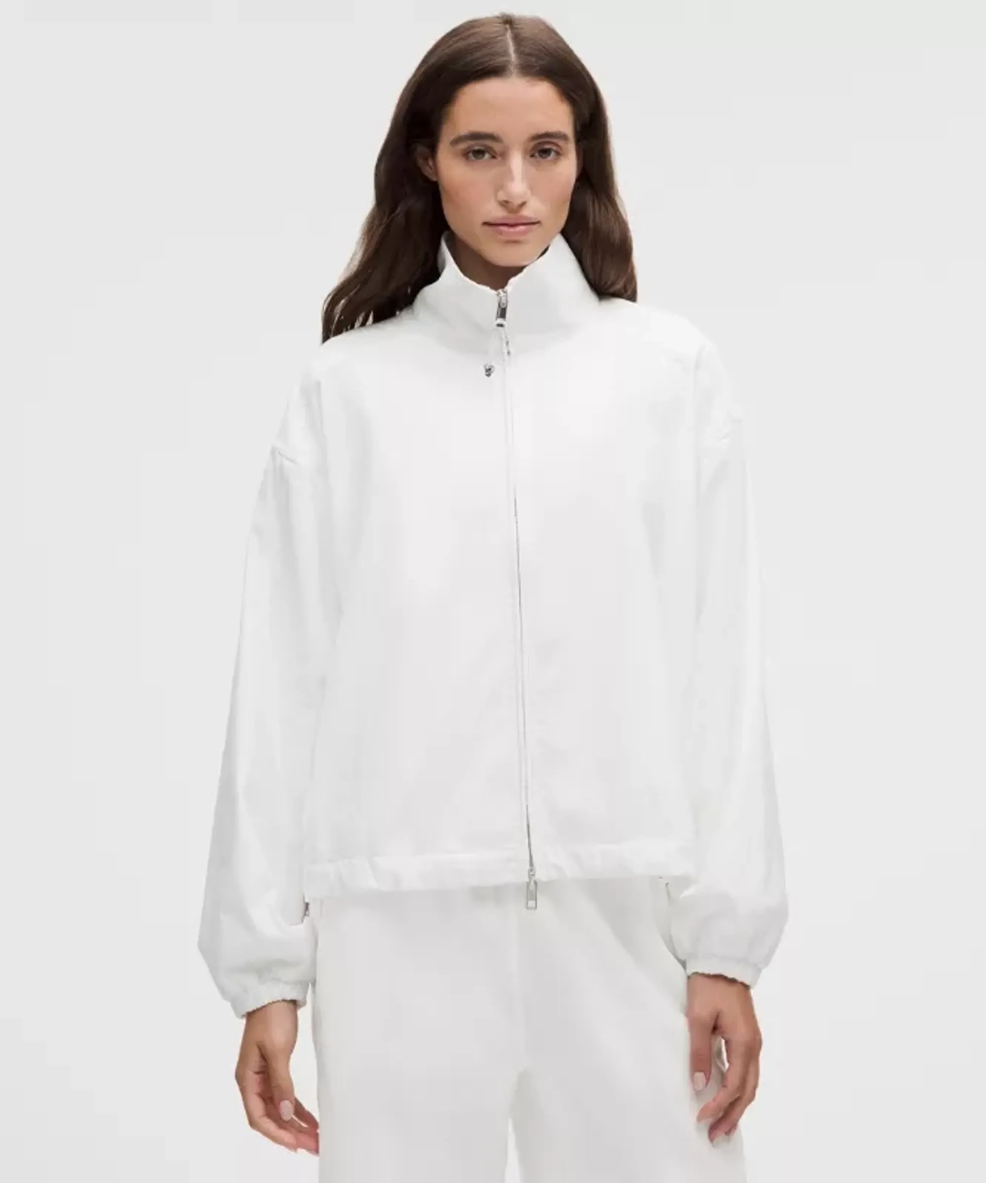 lululemon – Women's LuluLinen Funnel-Neck Jacket – Color White – Size Small