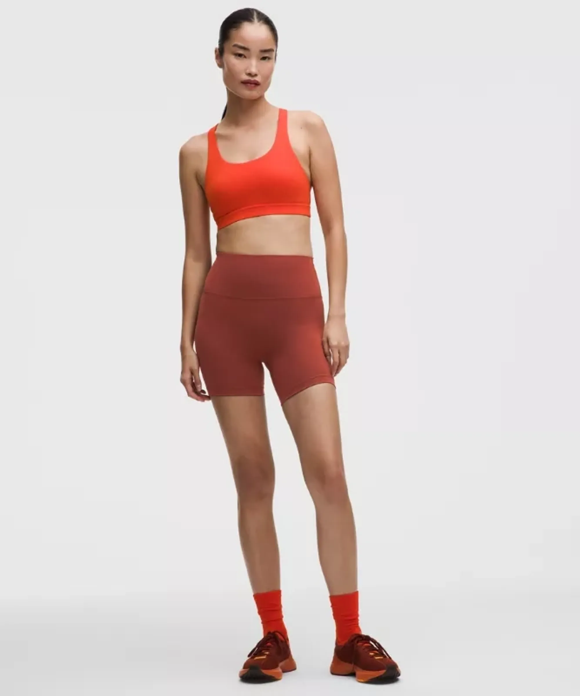 lululemon – Women's Wunder Train No Line High-Rise Shorts – 6" – Color Red – Size 4