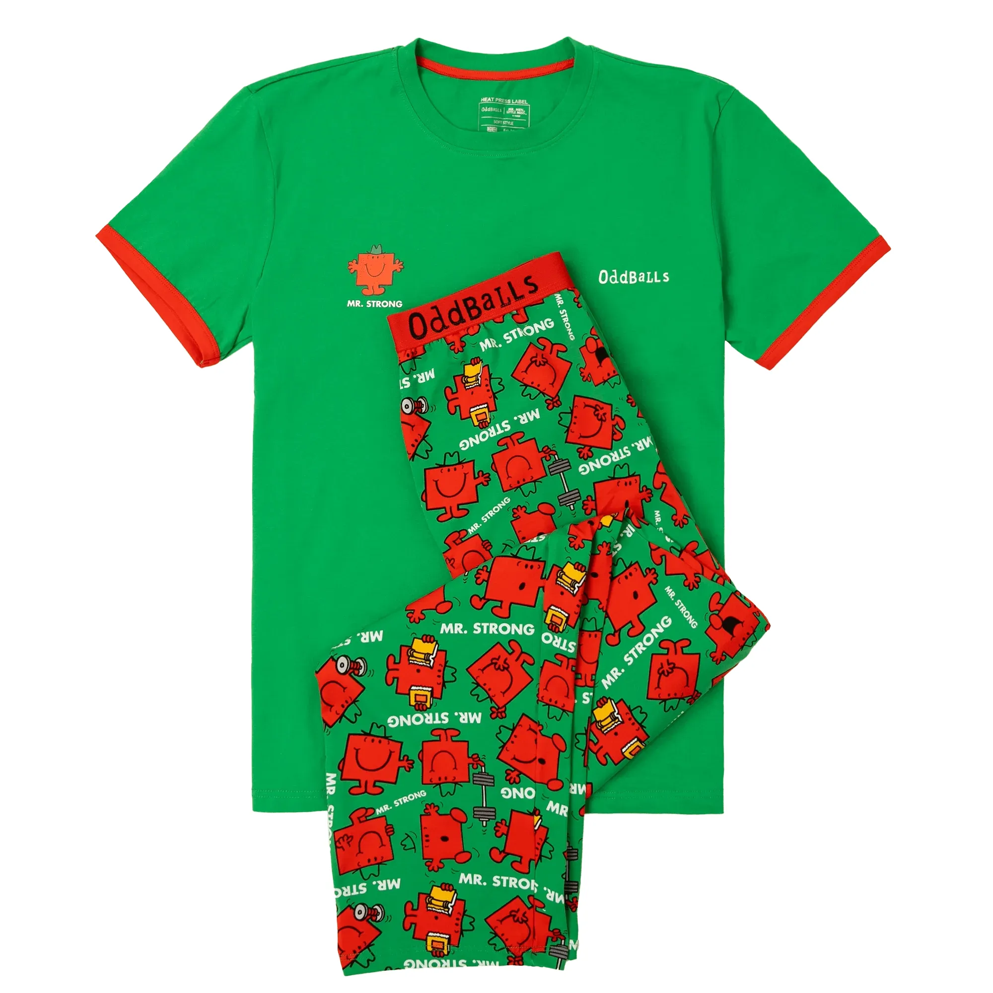 Mr Strong  - Men's Long Pyjamas Set (T-Shirt & Trousers)