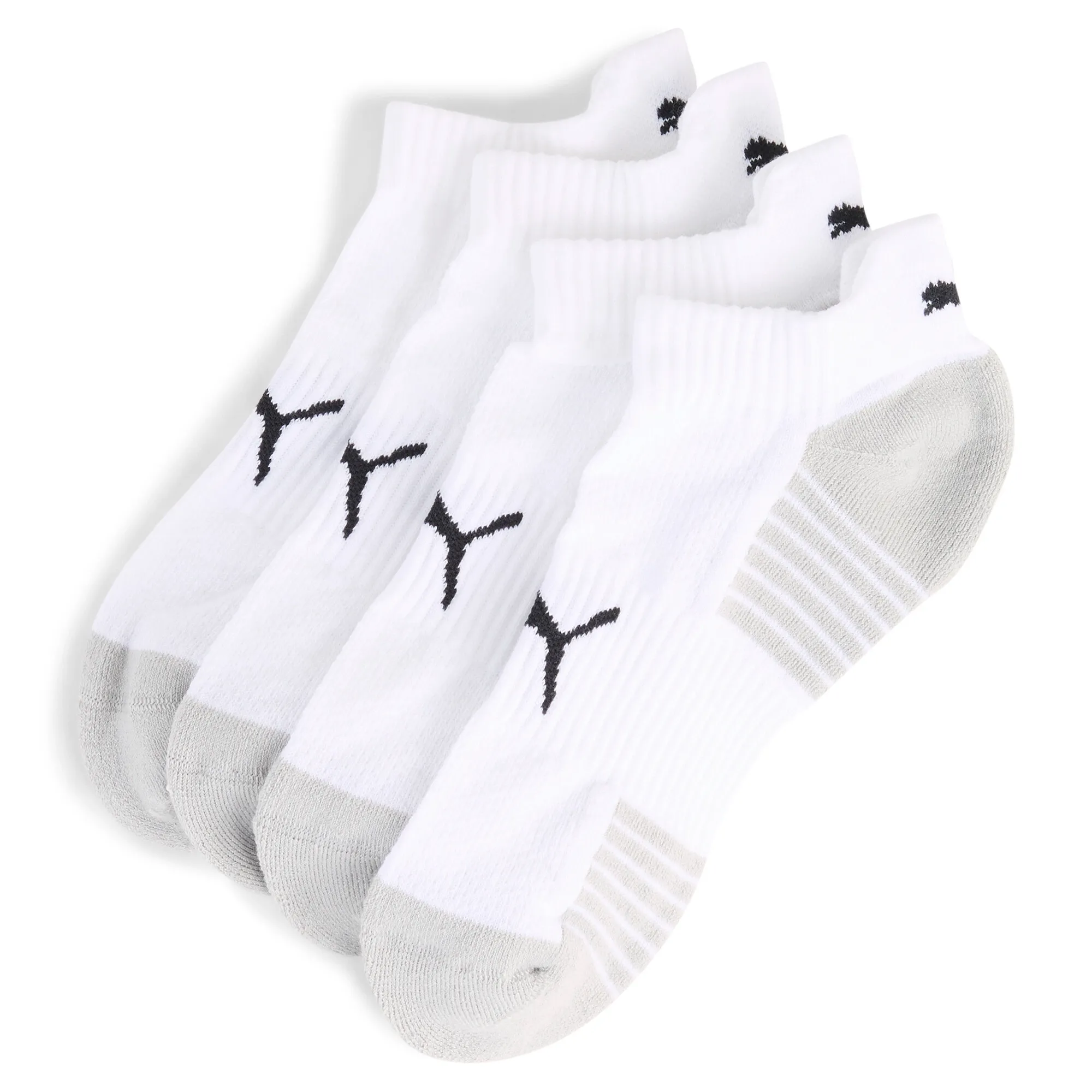 PUMA Sneaker Socks 2 pack Unisex in White | Size 2.5-5