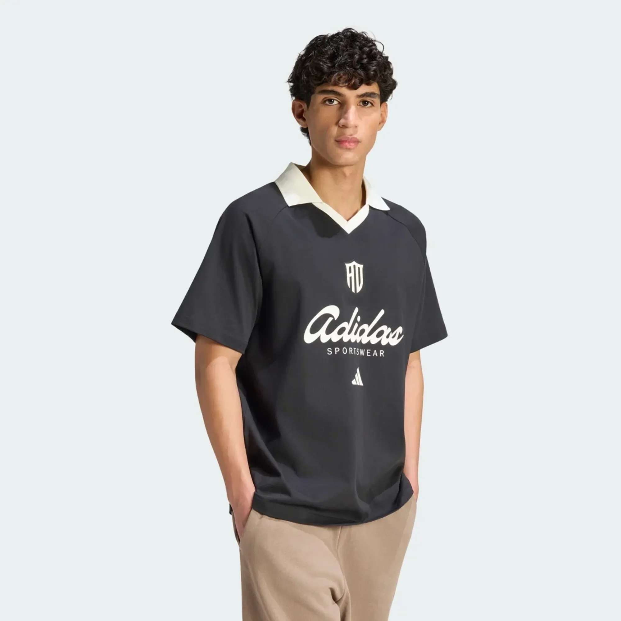adidas Originals adidas LUX TIRO SCRIPT GRAPHIC POLO T-SHIRT
