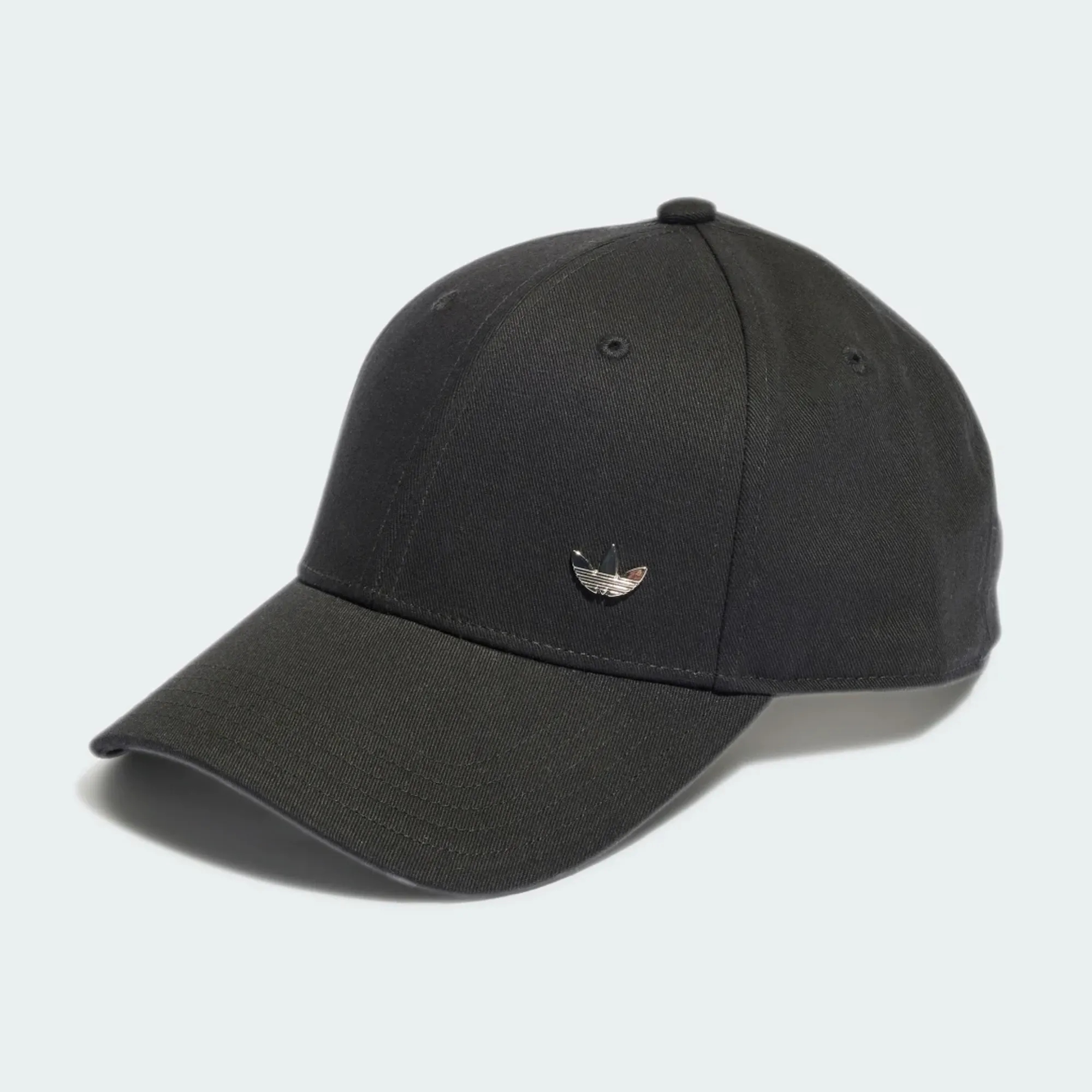 Adidas Originals Trefoil Metallic Baseball Cap In Black