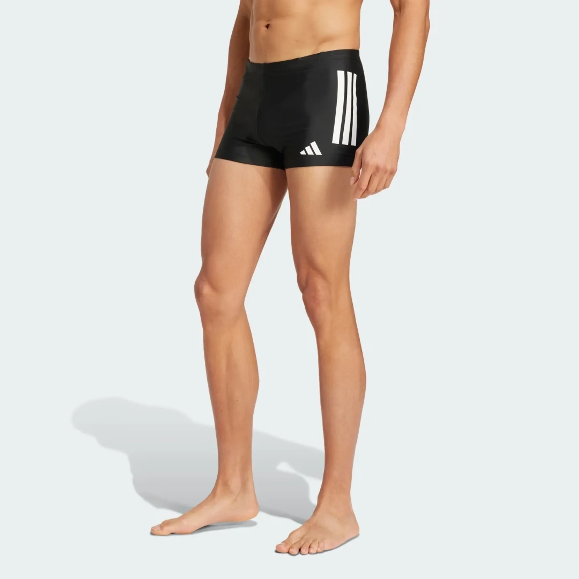 Adidas Performance 3-Stripes Swim Boxers 2-Inch In Black / White