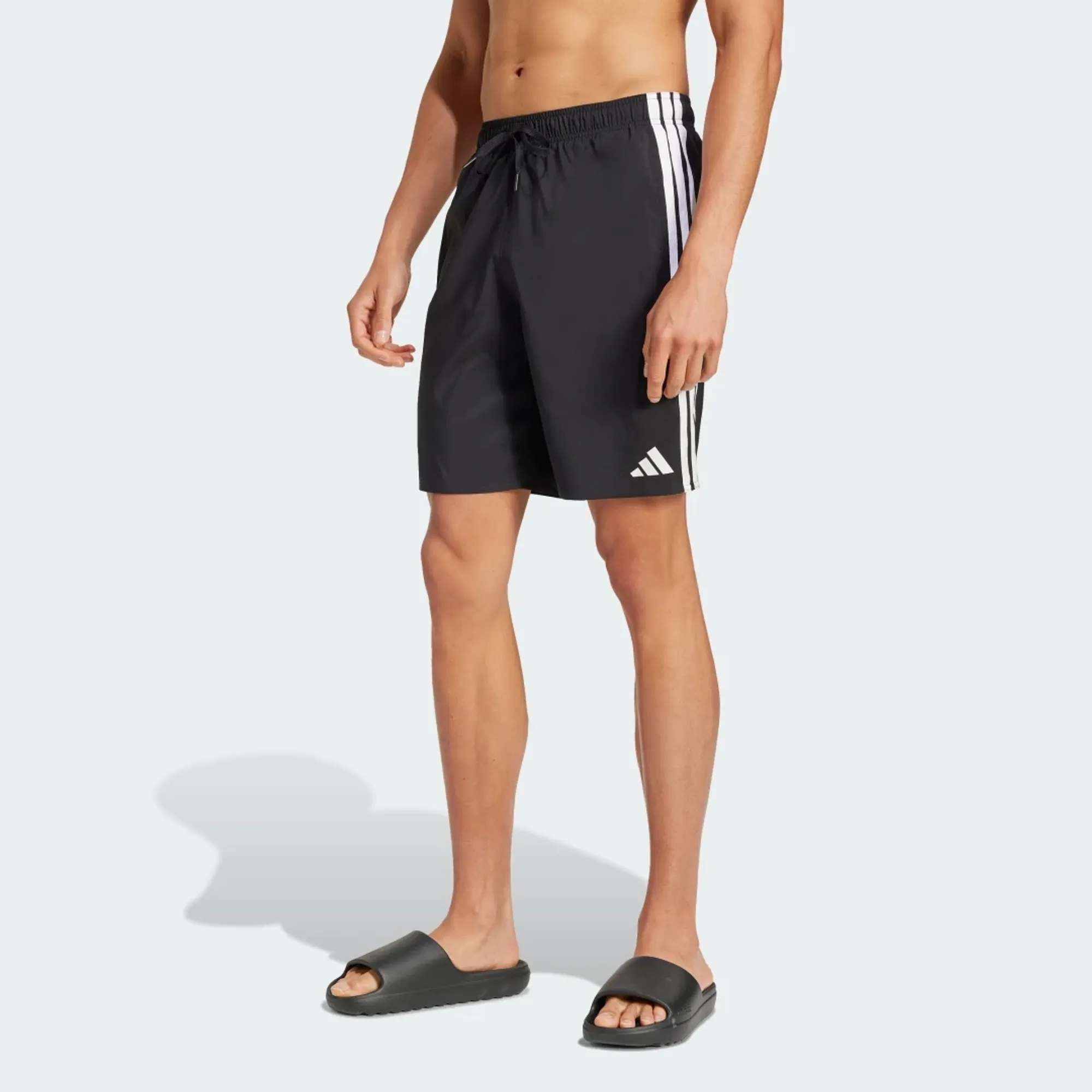 Adidas Performance 3-Stripes Swim Shorts 8-Inch In Black / White